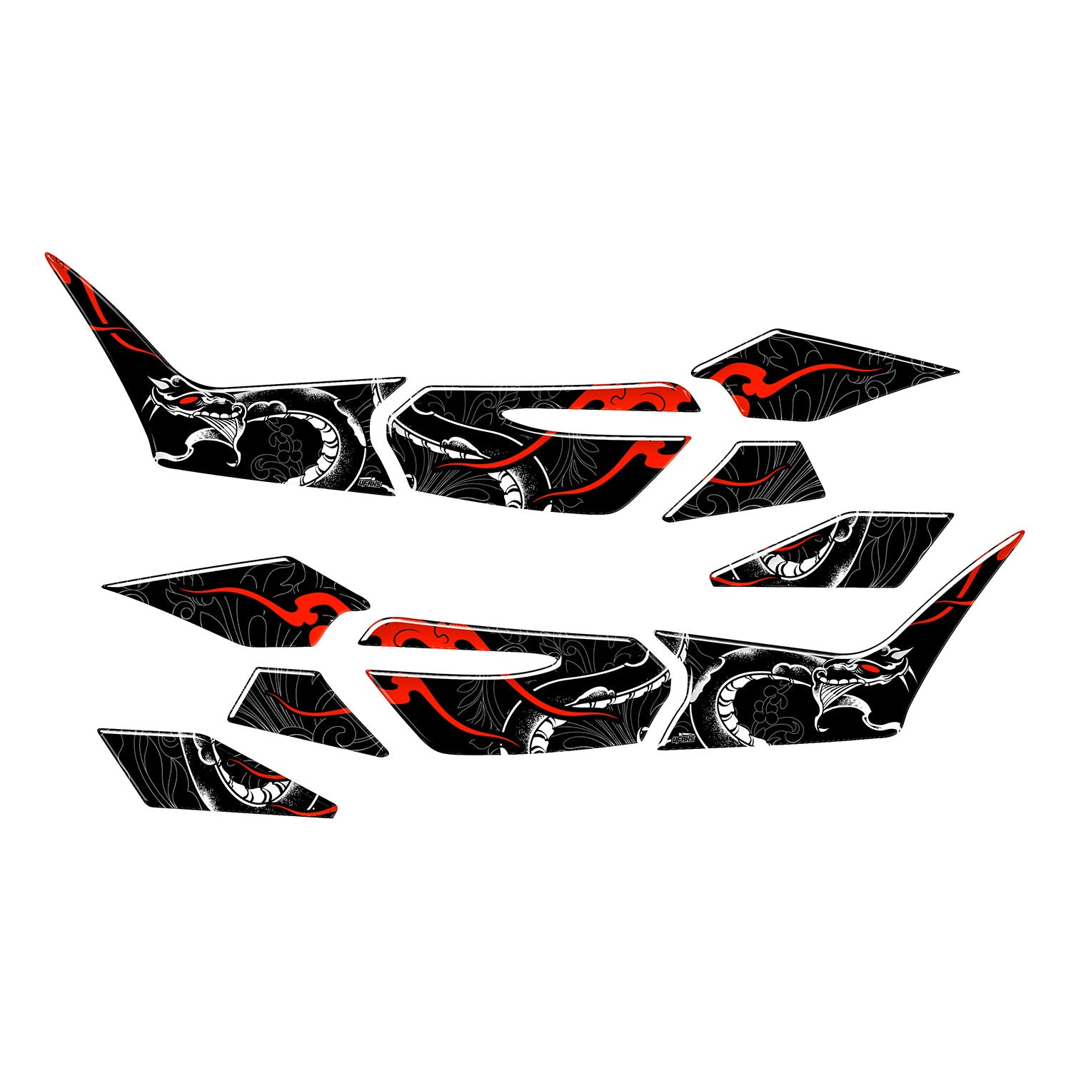 Honda PCX Snakebite Tank Pad Set (2025) #renk_kırmızı #set_yan pad set