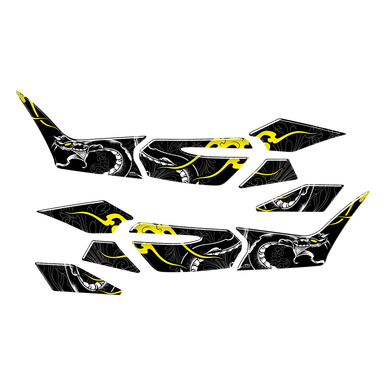 Honda PCX Snakebite Tank Pad Set (2025) #renk_sarı #set_yan pad set