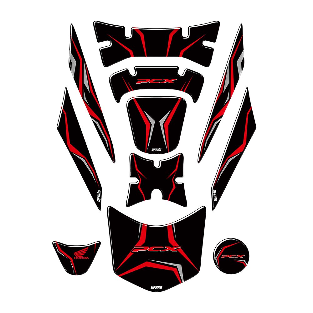 Honda PCX Uyumlu Tank Pad Set (2018-2020) #renk_kırmızı