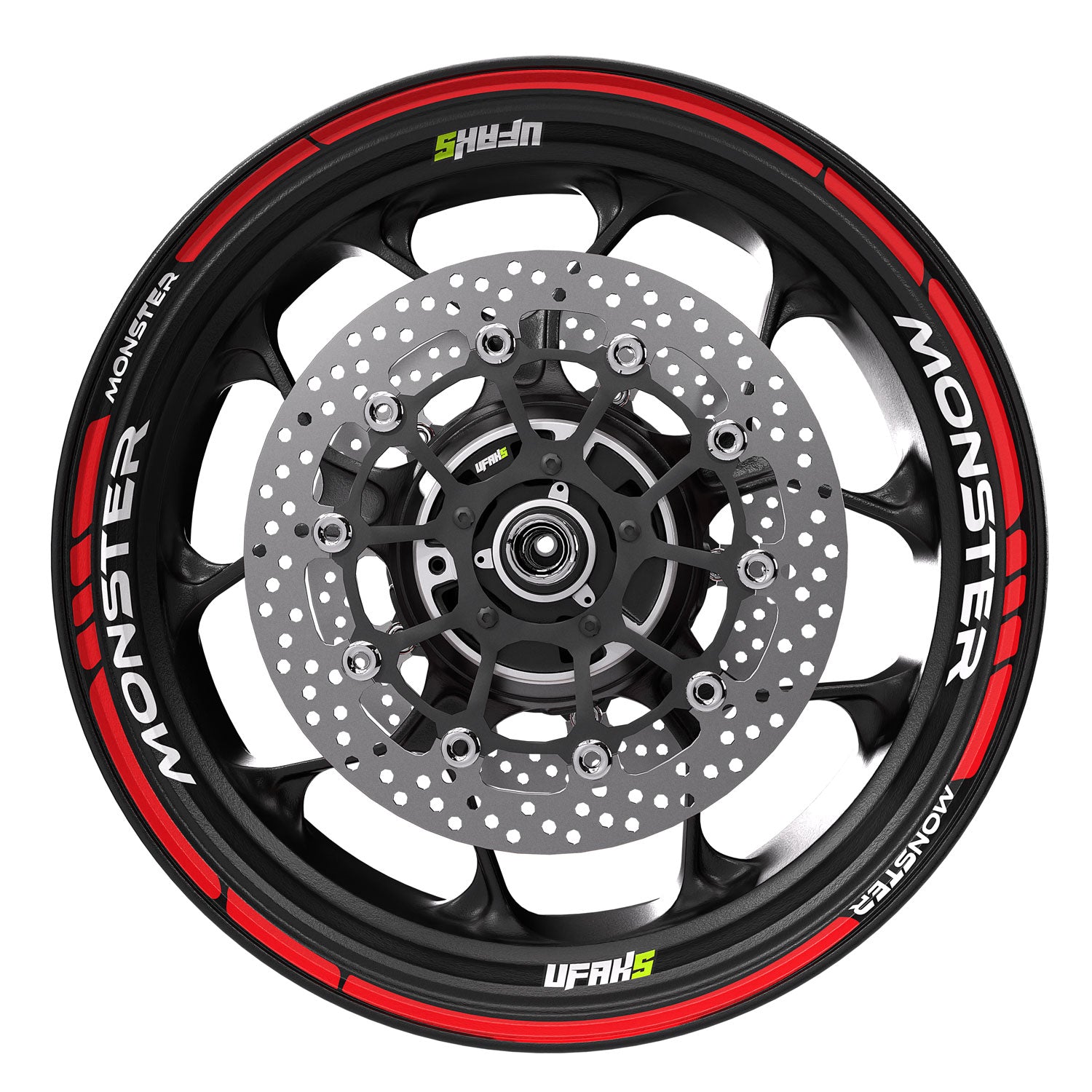 Monster Racing Jant Şeridi #renk_fosforlu kırmızı