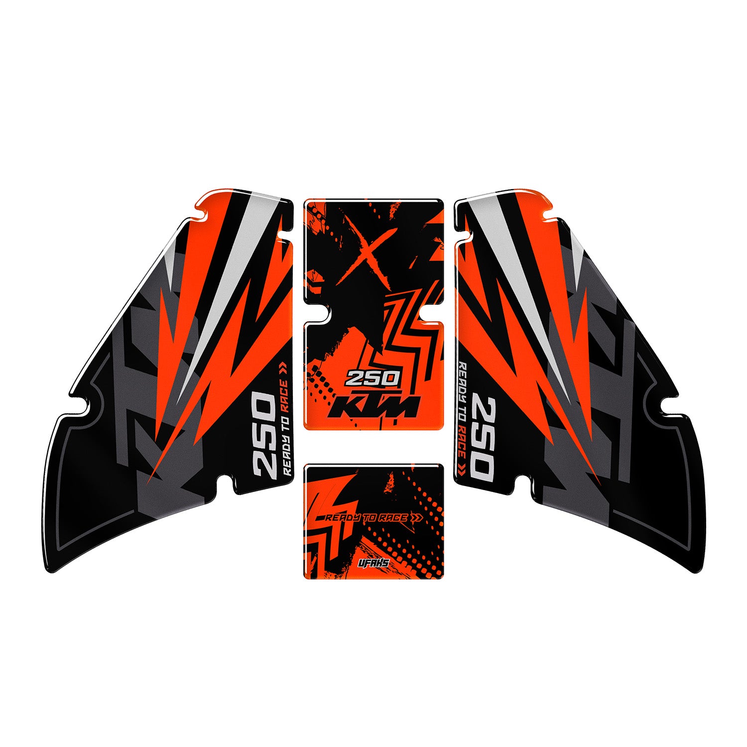 KTM 250 Duke Orange Punch Tank Pad Seti (2023-2025)