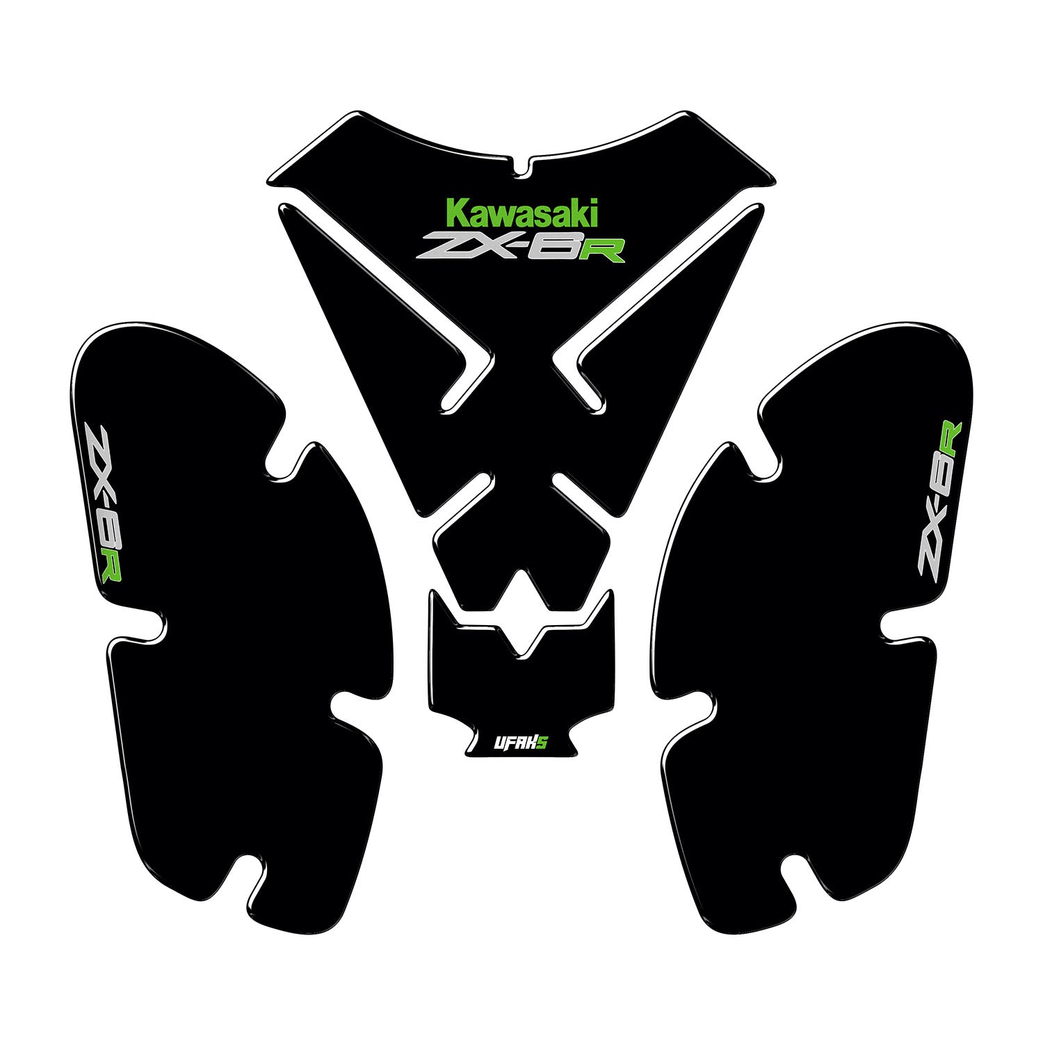 Kawasaki Ninja ZX-6R Blackout Tank Pad Seti (2023-2025)