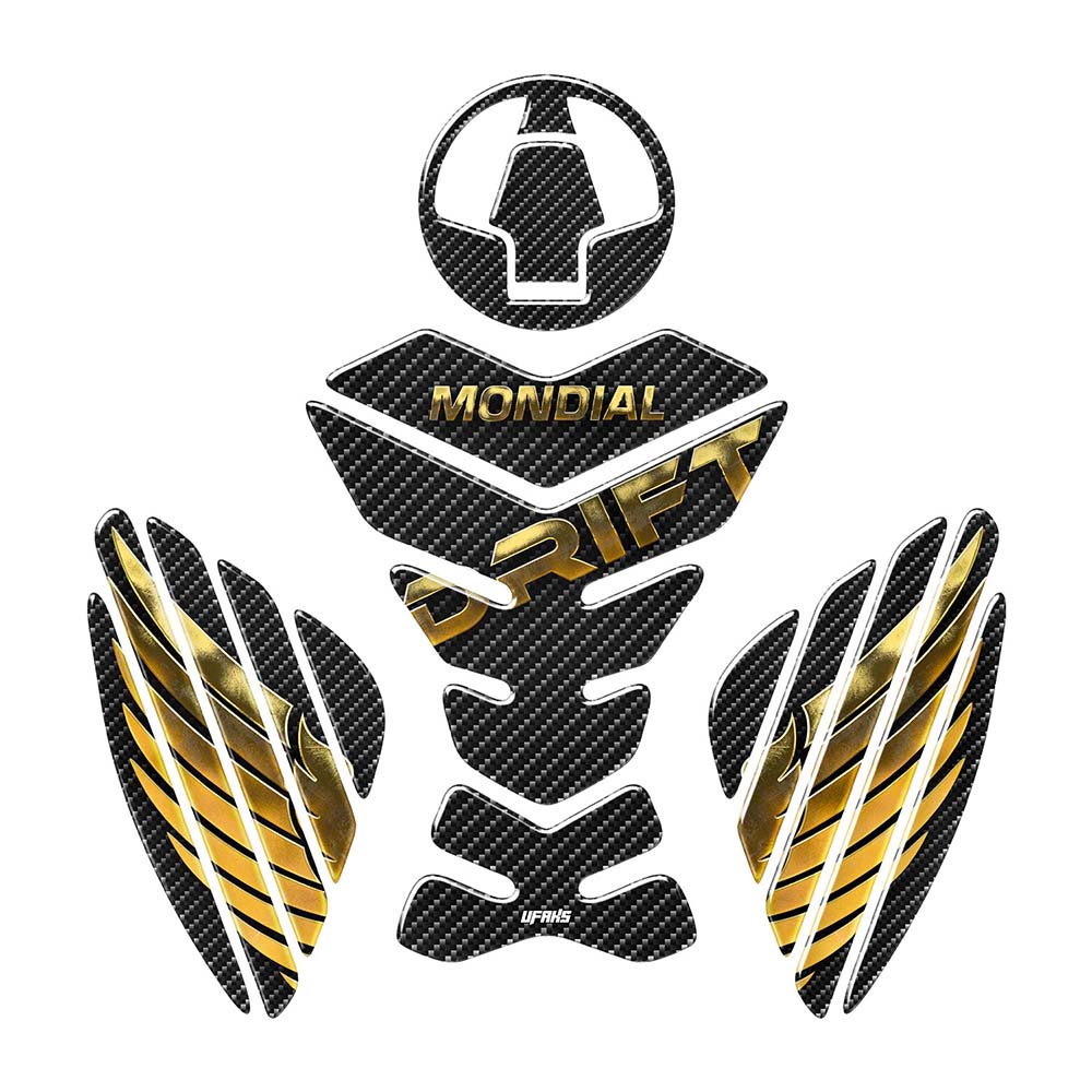 Mondial 125 Drift L Golden Tank Pad Seti