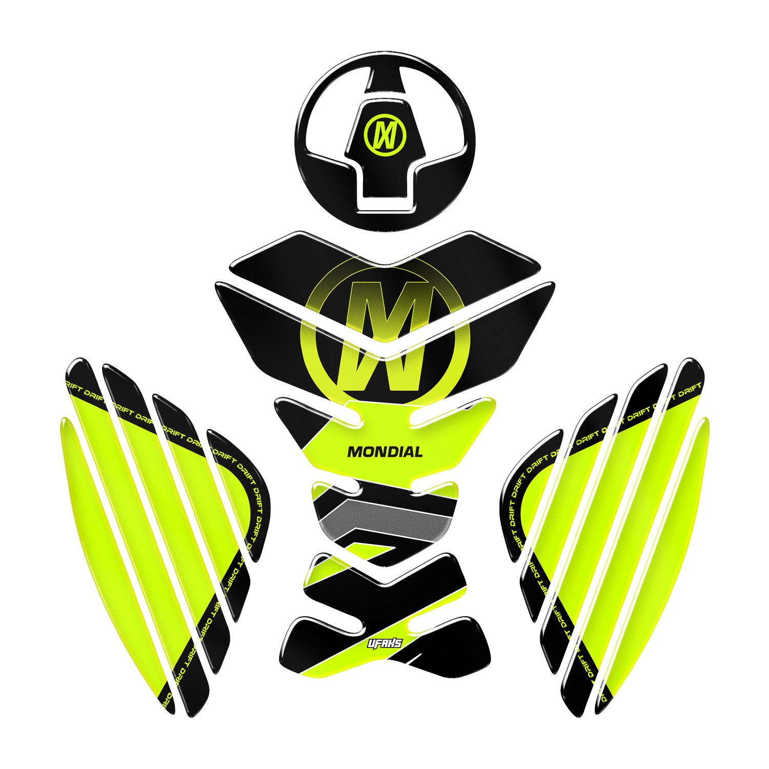 Mondial 125 Drift L Tank Pad Seti