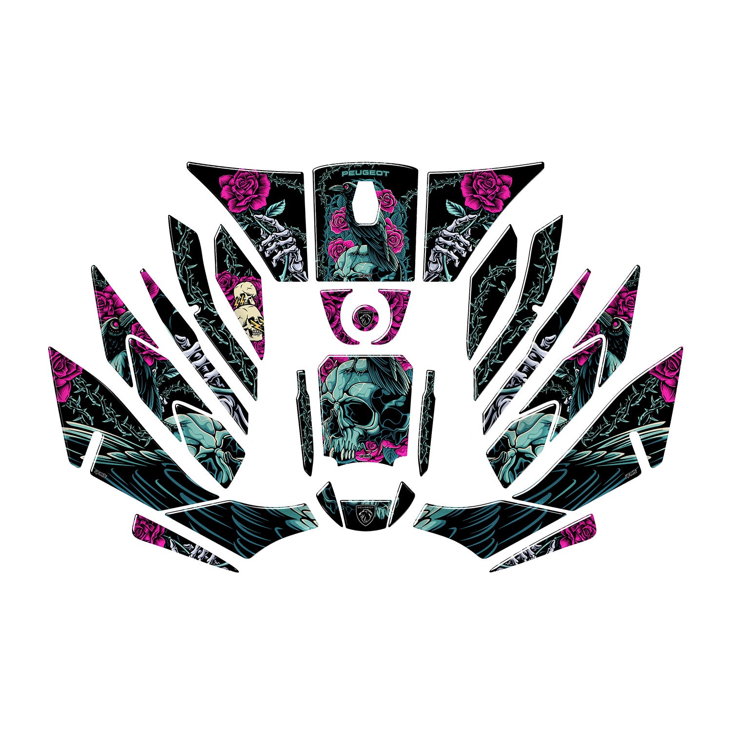 Peugeot Pulsion 125 Raven & Rose Tank Pad Seti (2023-2025)