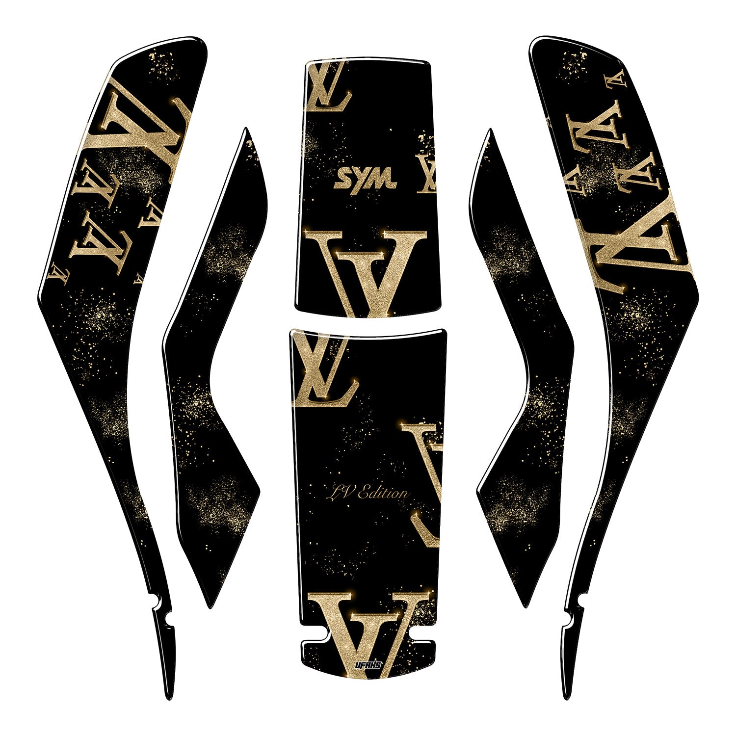 SYM Jet X 125 LV Tasarımlı Tank Pad Seti #renk_altın