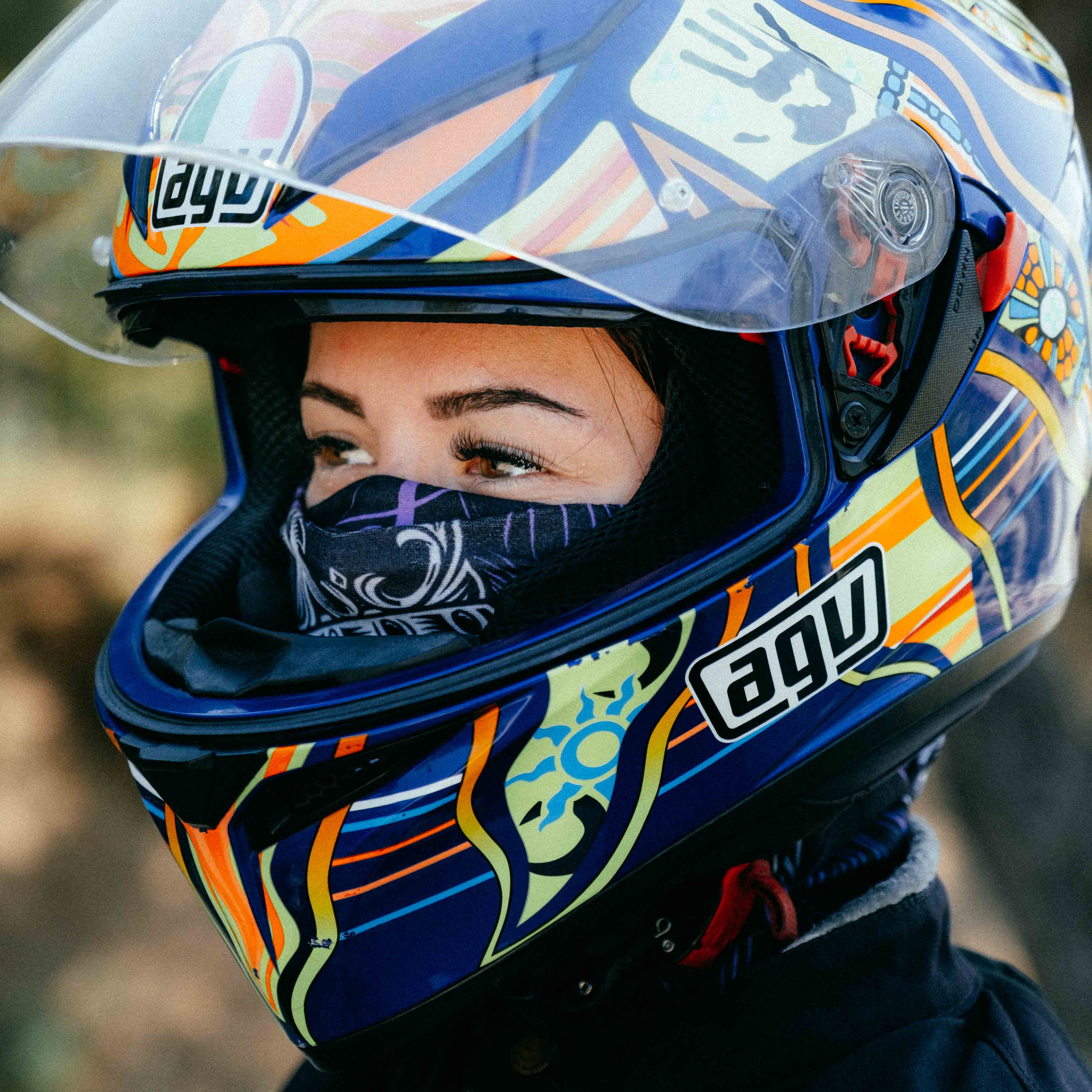 Shadow Queen Desenli Buff Bandana #renk_mor