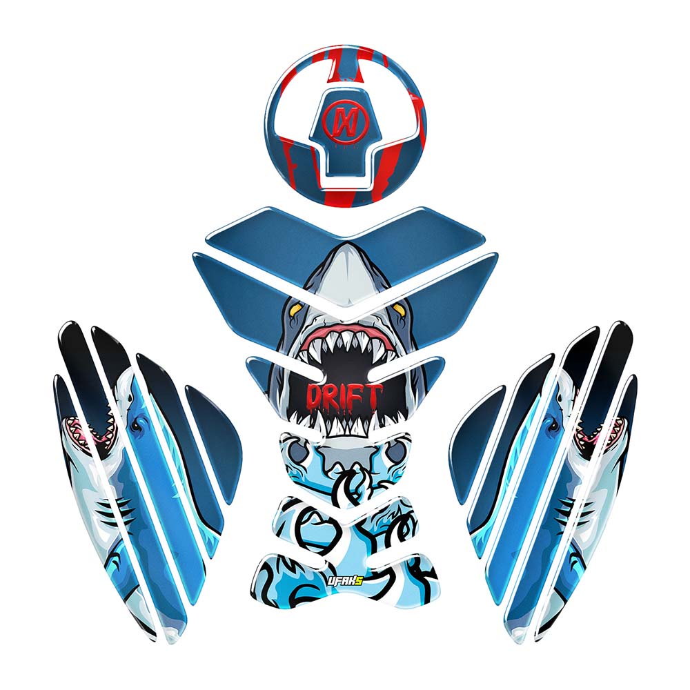 Mondial 125 Drift L Angry Bloody Shark Tank Pad Seti