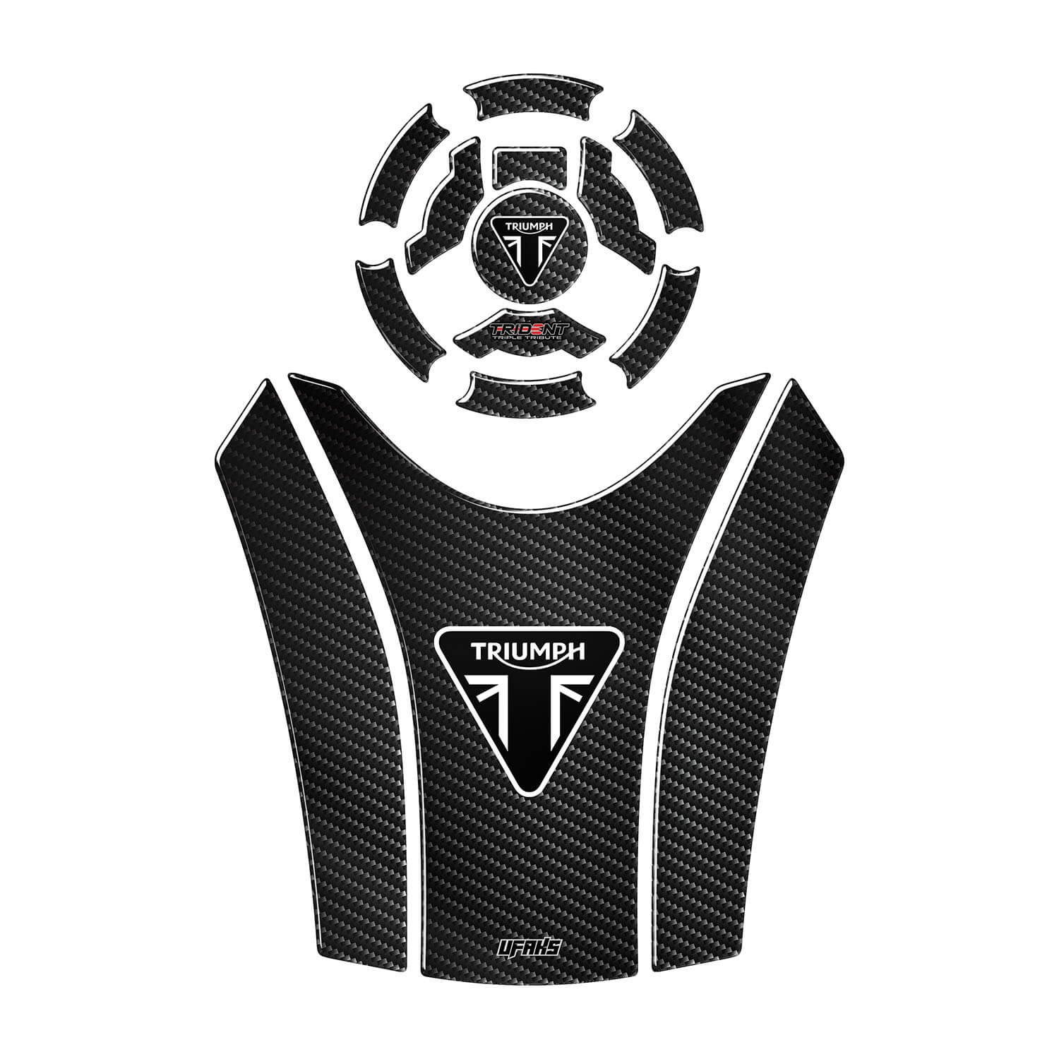 Triumph Trident 660 Karbon Tank Pad Set (2021-2025)