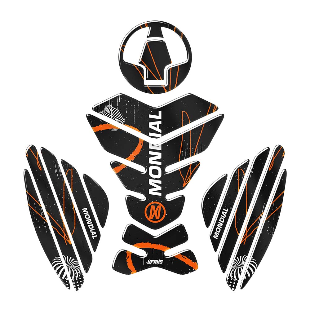 Mondial 125 Drift L Grunge Tank Pad Seti #renk_turuncu