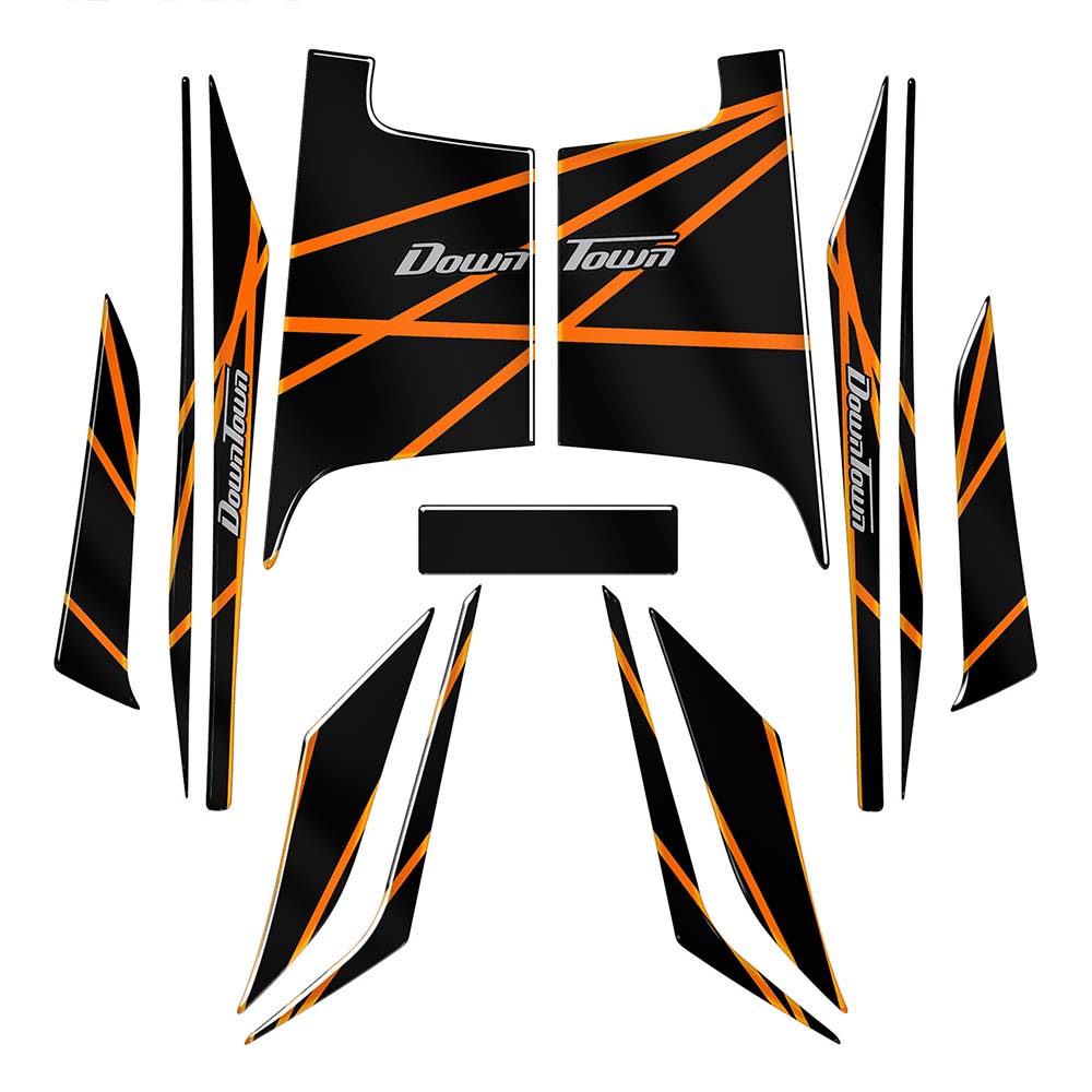 Kymco Downtown Tank Pad Seti #renk_turuncu