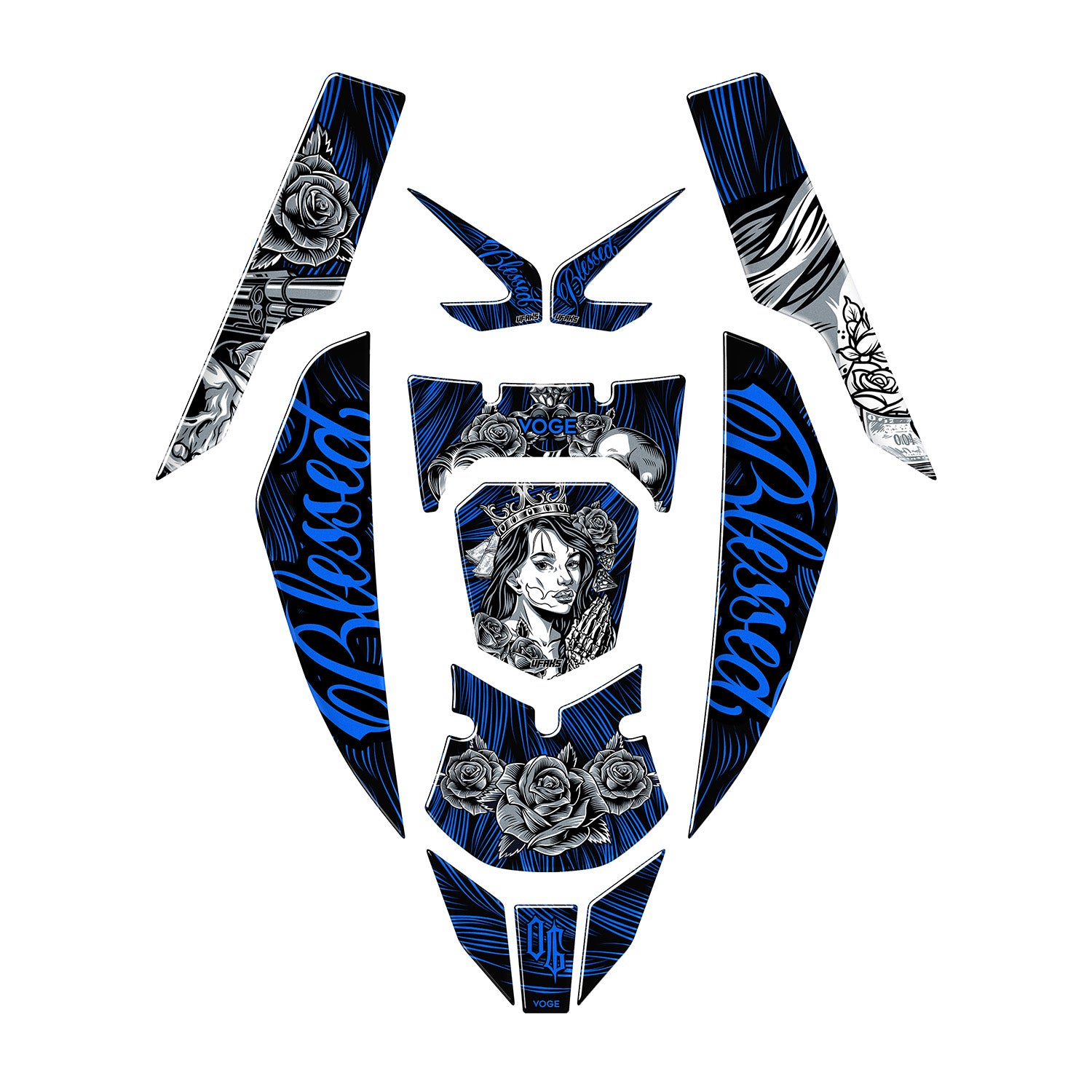 Voge SR1 Shadow Queen Tank Pad Set (2023-2026) #renk_mavi