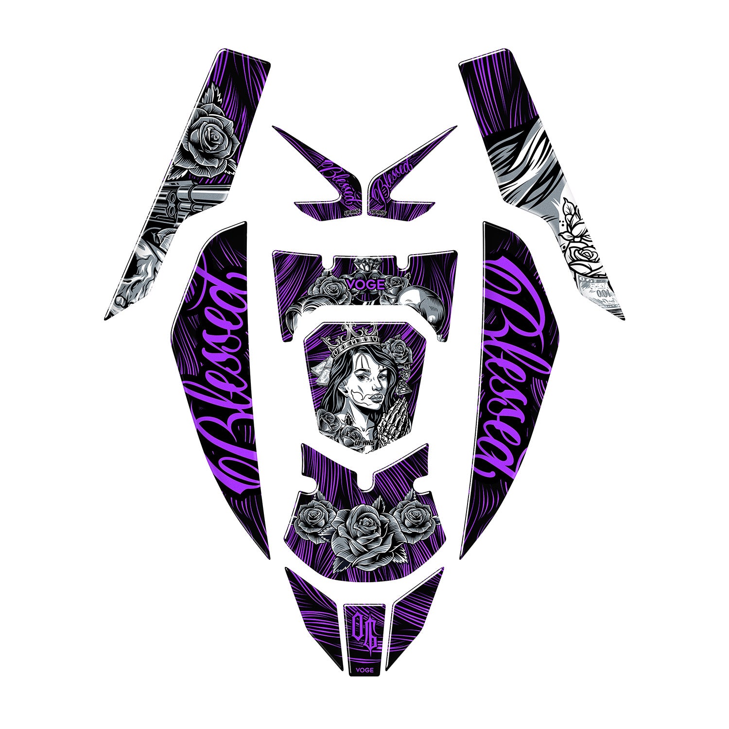 Voge SR1 Shadow Queen Tank Pad Set (2023-2026) #renk_mor