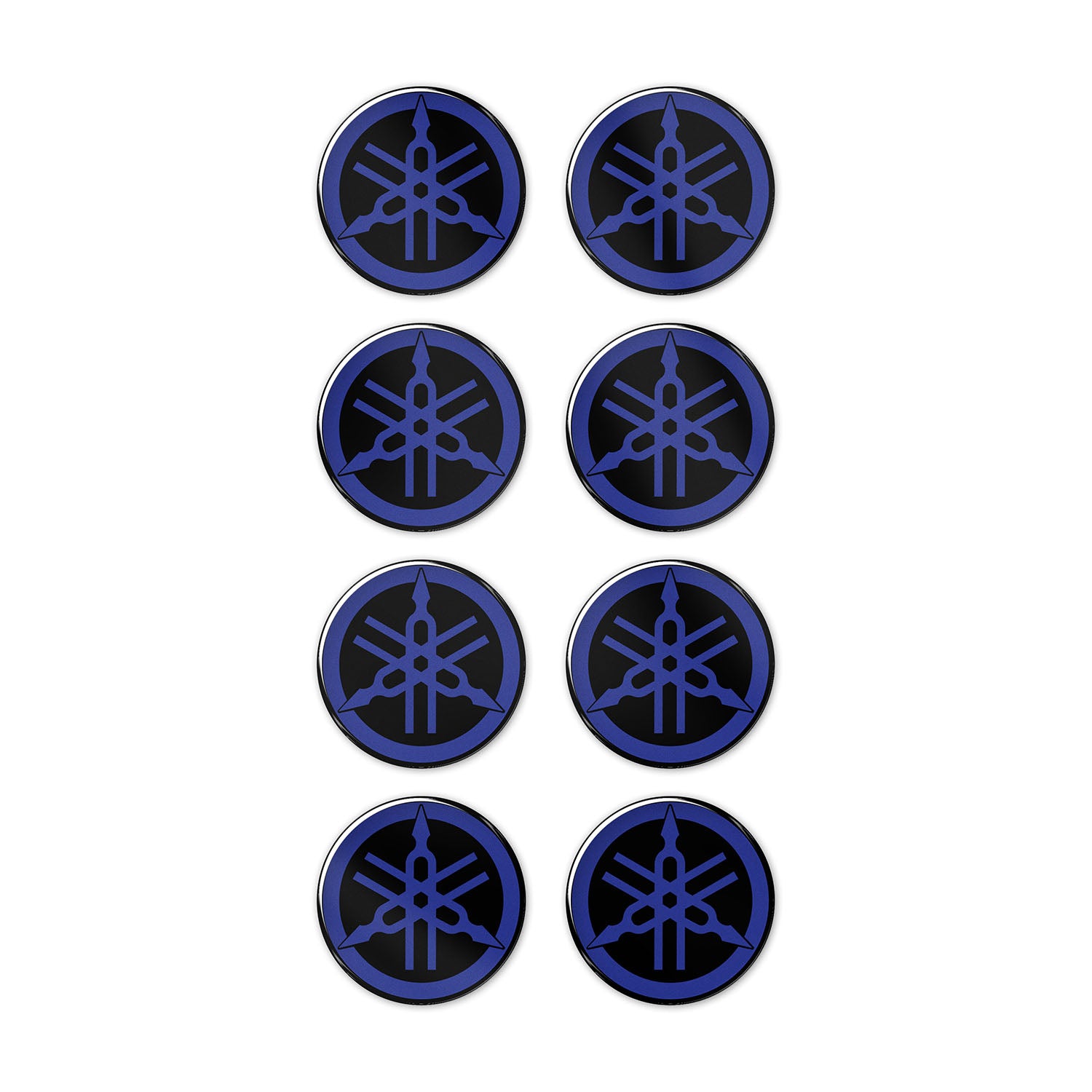 Yamaha Logolu Koruma Demiri 3D Sticker Damla Etiket (8 adet) #renk_lacivert