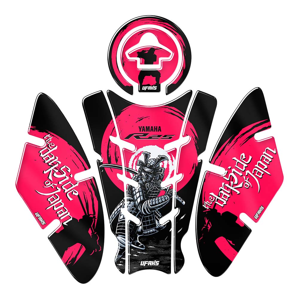Yamaha R25 The Dark Side of Japan Tank Pad Set (2021) #renk_florasan pembe