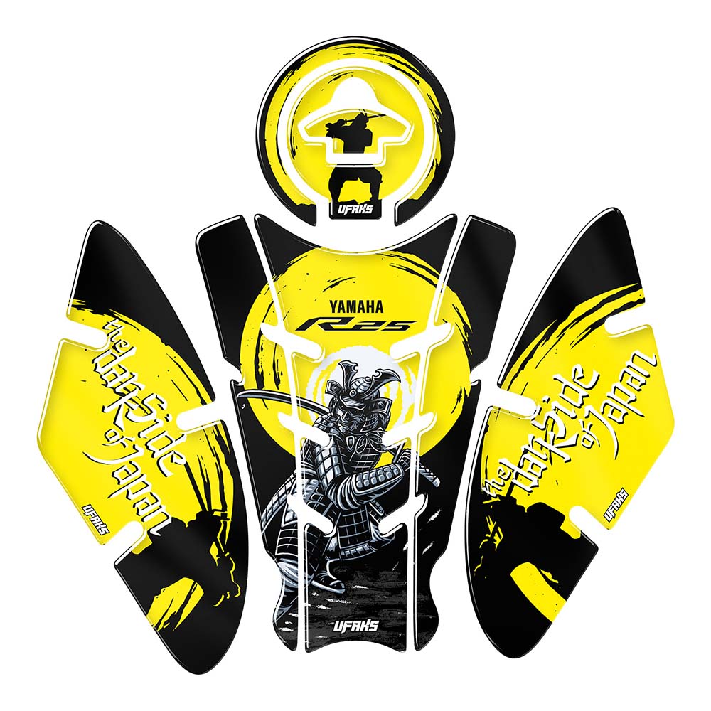 Yamaha R25 The Dark Side of Japan Tank Pad Set (2021) #renk_sarı