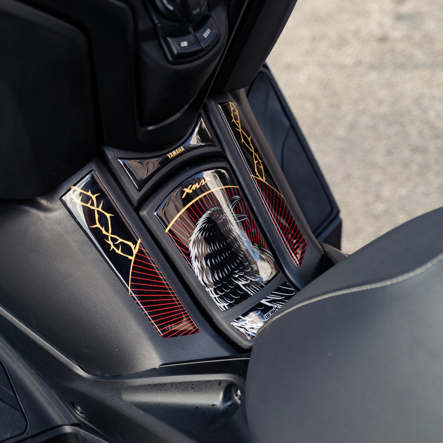 Yamaha XMAX Scarlet Wing Tank Pad Set (2023-2025)