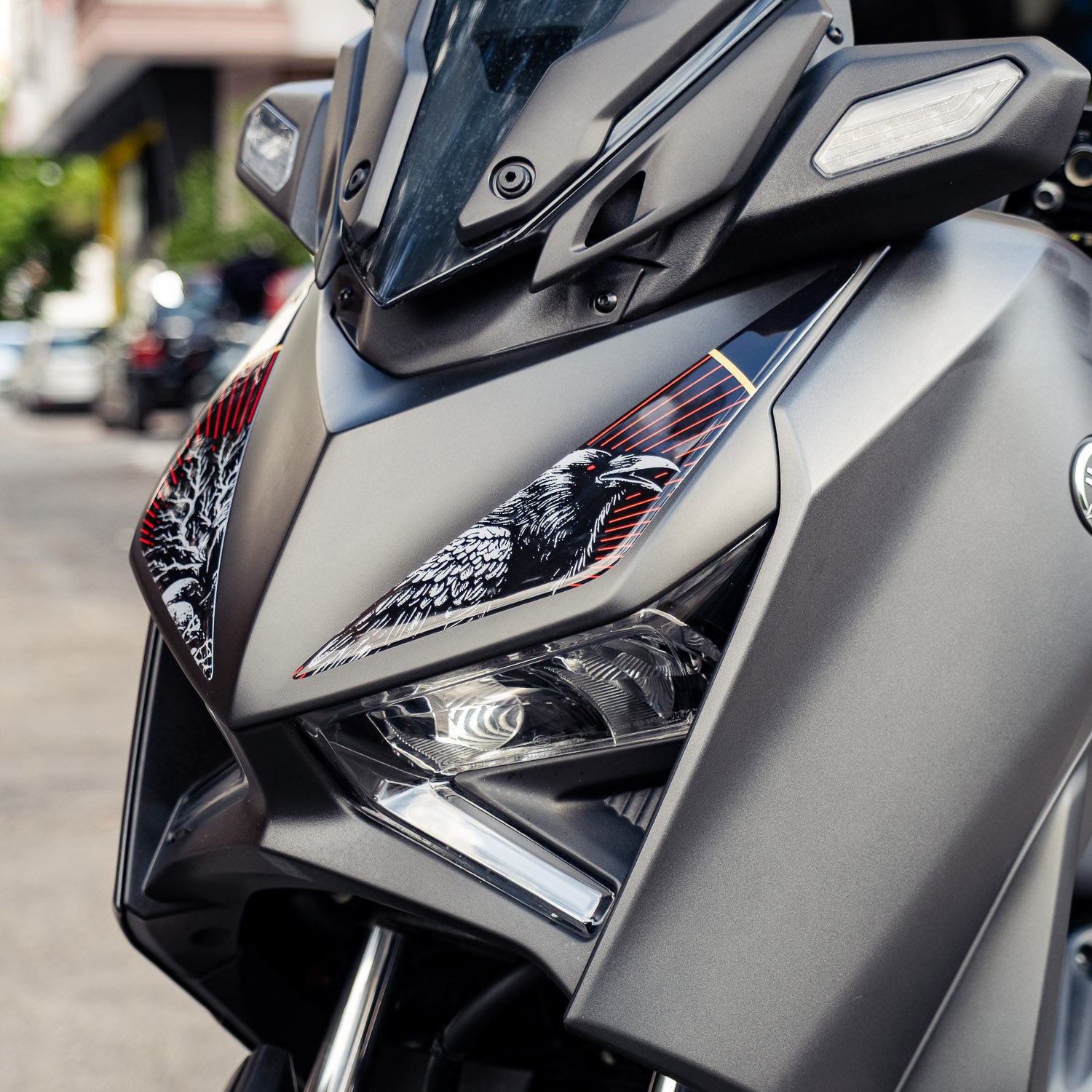 Yamaha XMAX Scarlet Wing Tank Pad Set (2023-2025)