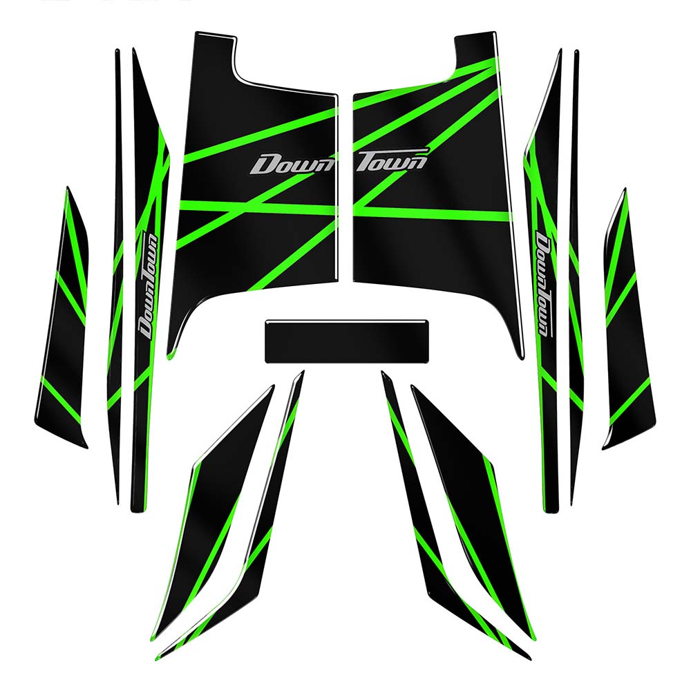 Kymco Downtown Tank Pad Seti #renk_yesil