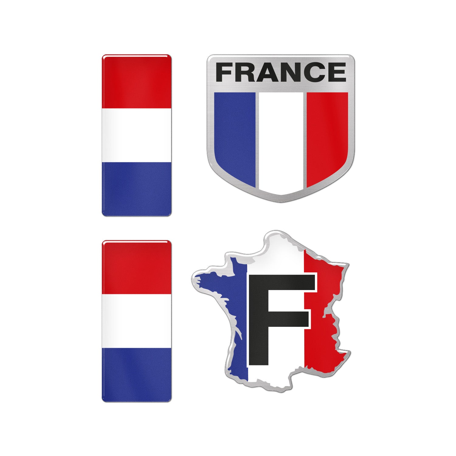 3D Fransız Bayrağı Sticker Seti