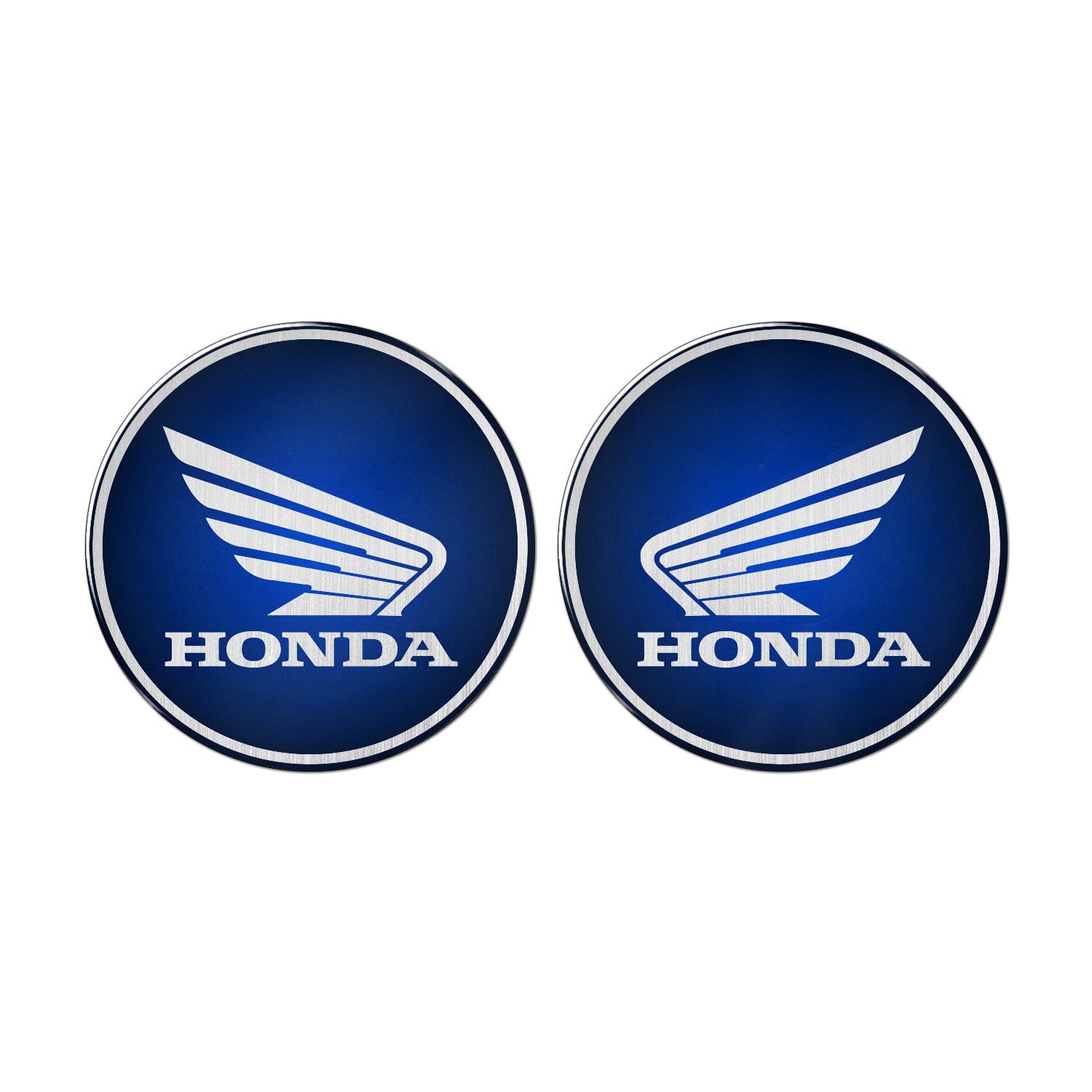 3D Honda Logo Kabartmalı Sticker (2 Adet) #renk_mavi-gümüş