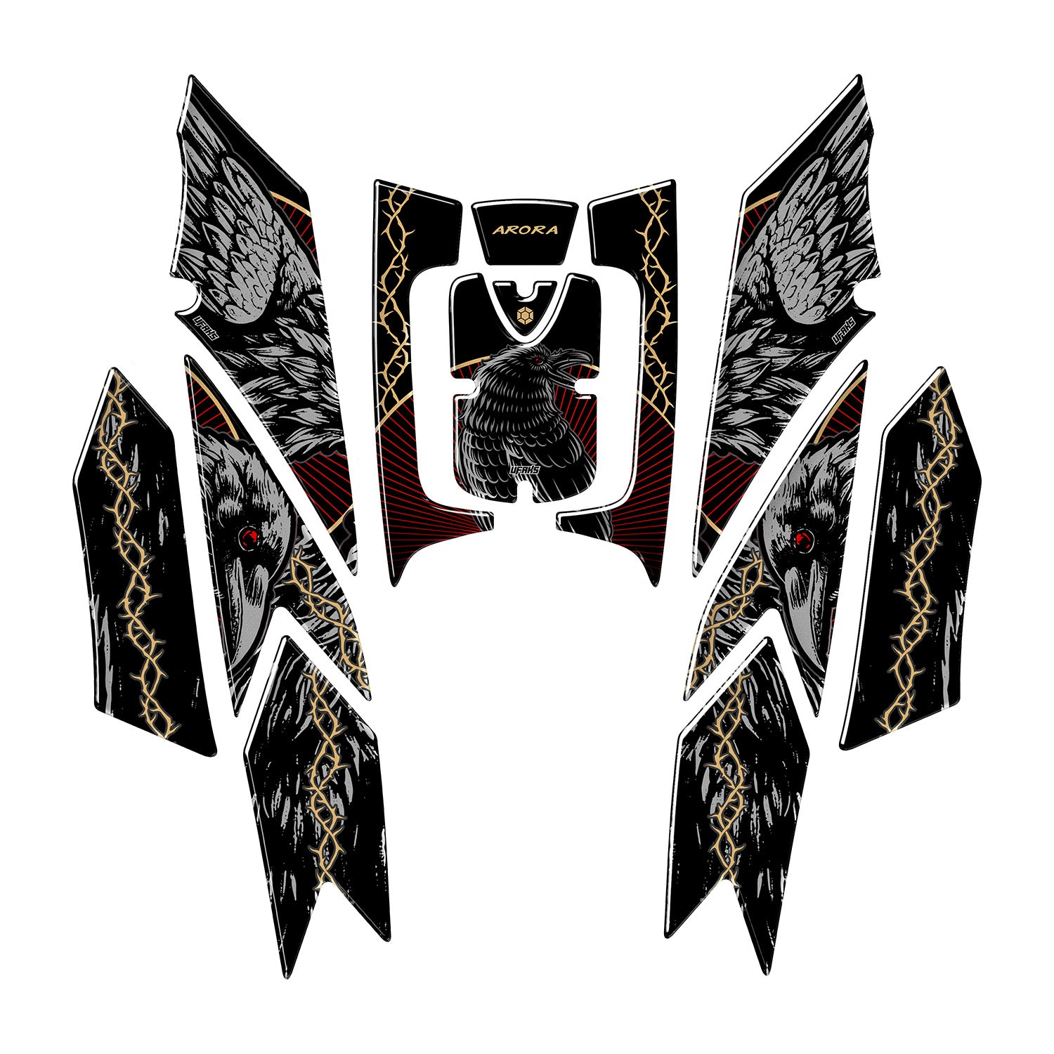 Arora Max Pro 125-250 Scarlet Wing Tank Pad Seti (2024-2026)