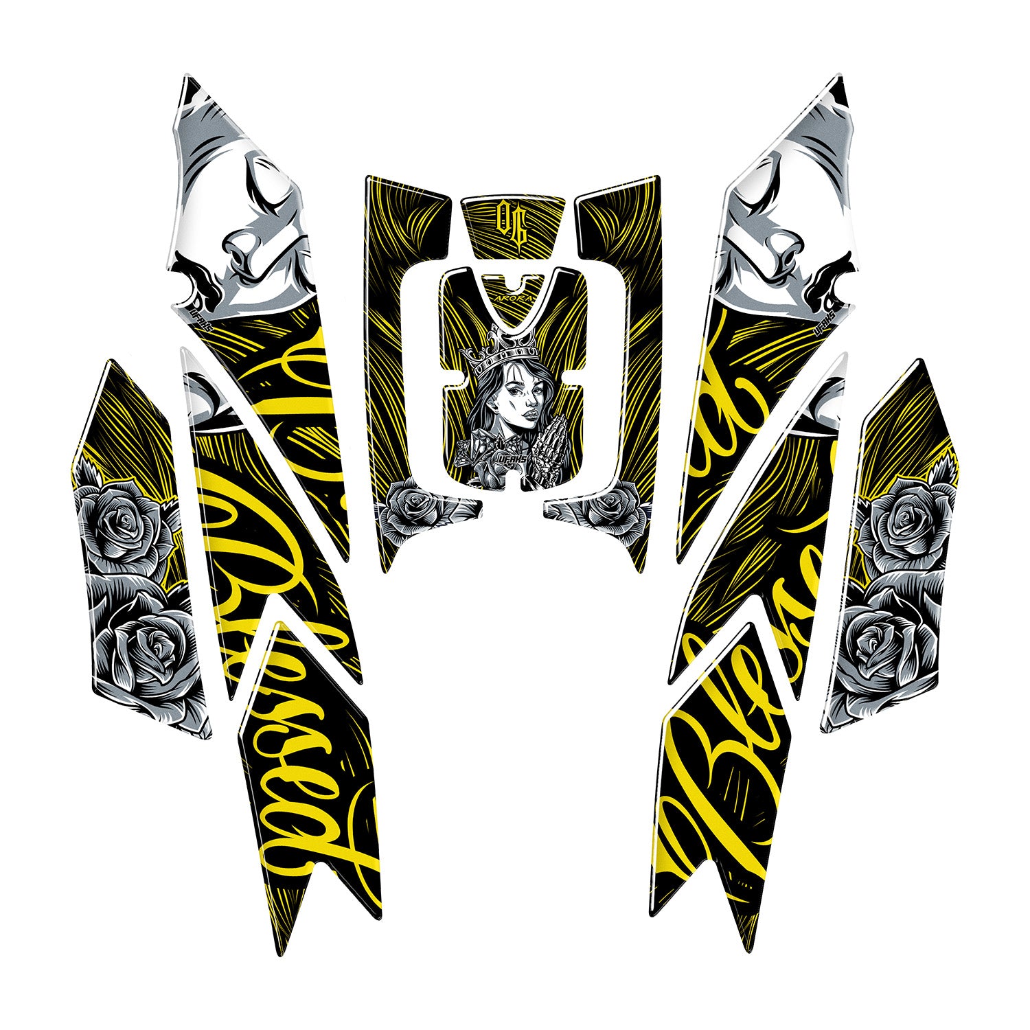 Arora Max Pro 125-250 Shadow Queen Tank Pad Seti (2024-2026) #renk_sarı