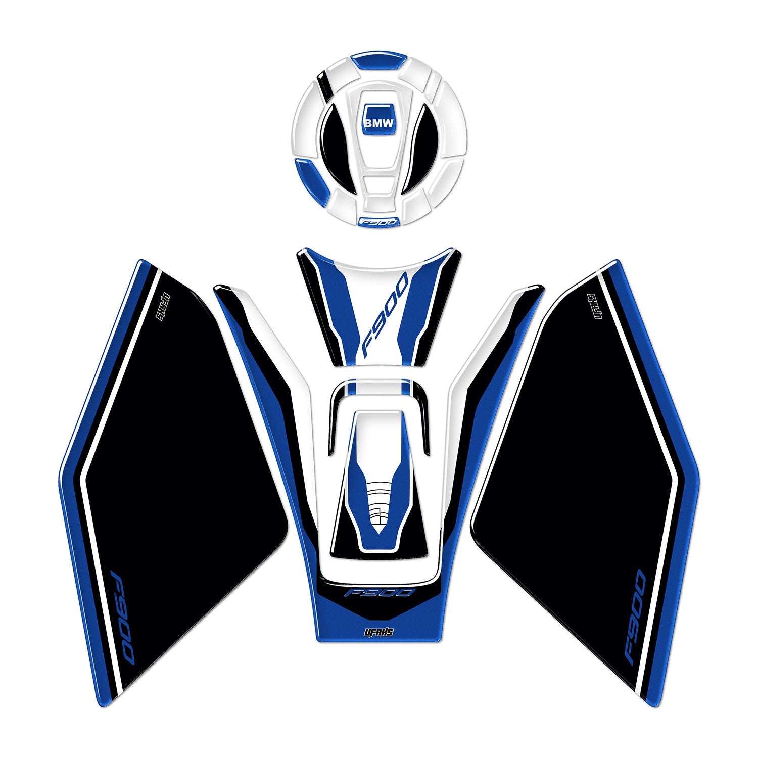 BMW F 900 XR Precision Line Tank Tank Pad Seti (2021-2024) #renk_mavi
