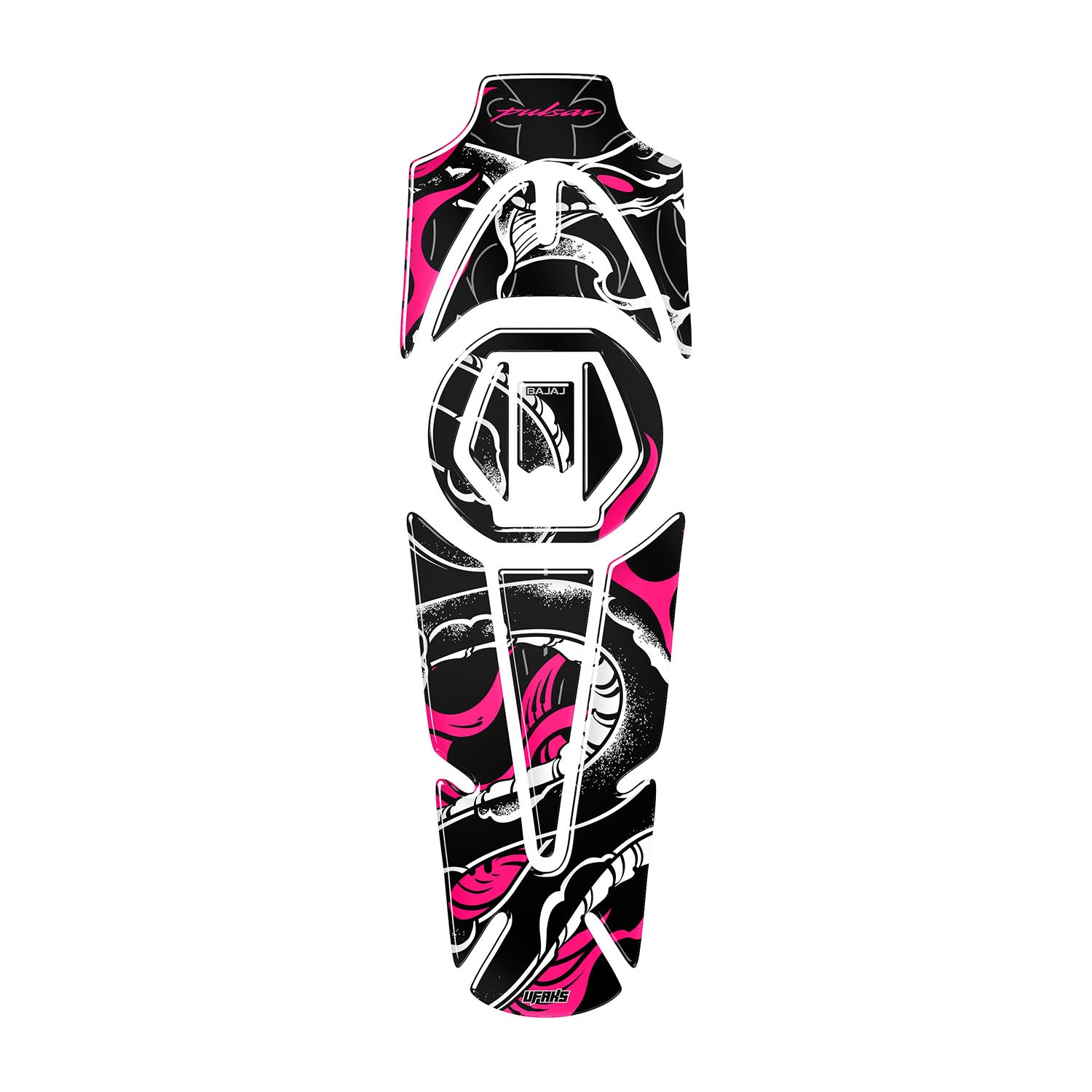 Bajaj Pulsar NS 200 Snakebite Tank Pad (2014-2024) #renk_florasan pembe