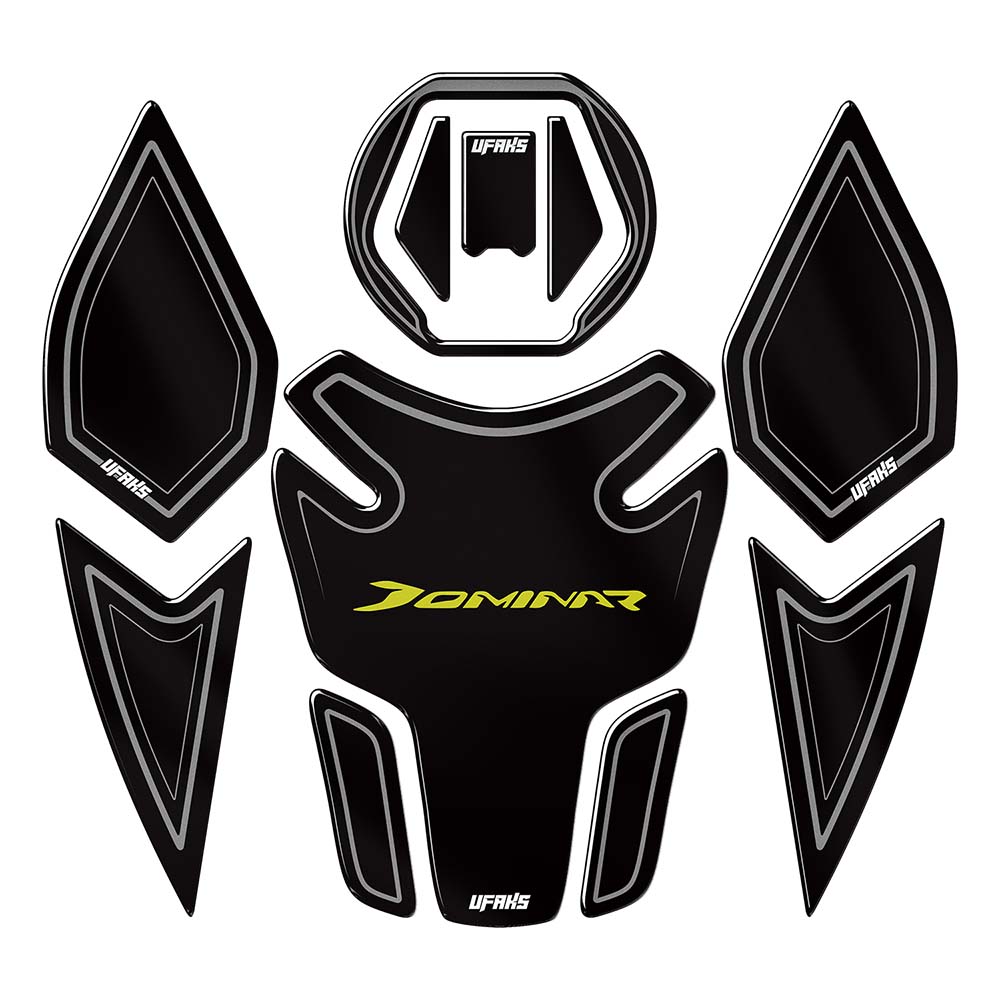 Bajaj Dominar D 250 Çizgi Tasarımlı Tank Pad Set #renk_sarı