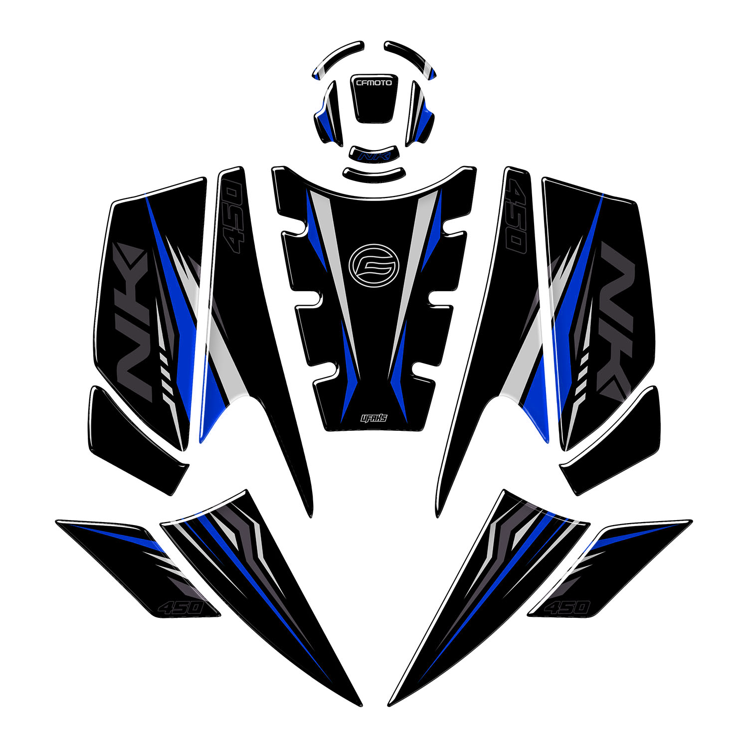 CFMOTO 450 NK Sharp Tank Pad Set (2024-2025) #renk_lacivert