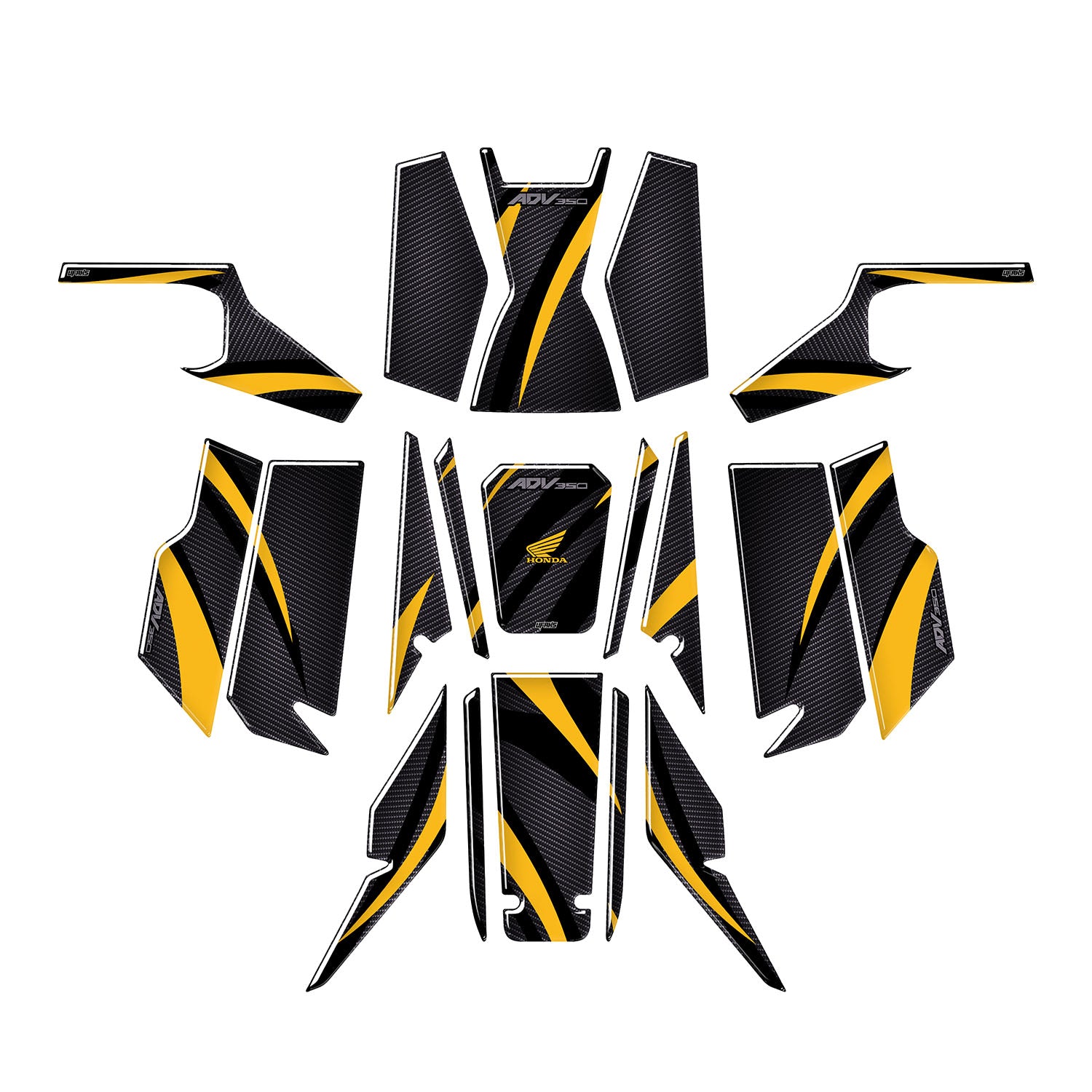 Honda ADV 350 Aesthetic Lines Tank Pad Seti #renk_sarı