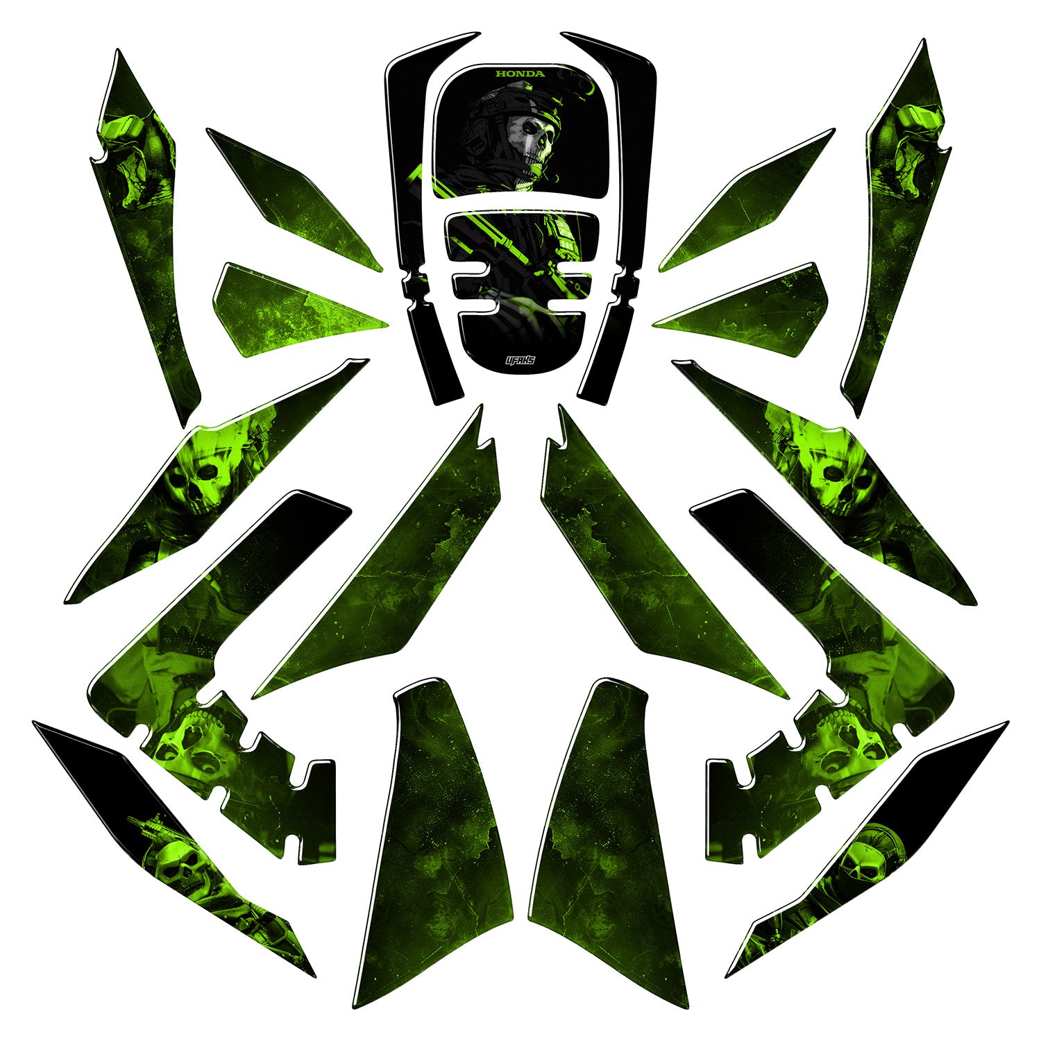 Honda Forza 250 Ghost Tank Pad Full Set (2018-2025) #renk_ghost sight