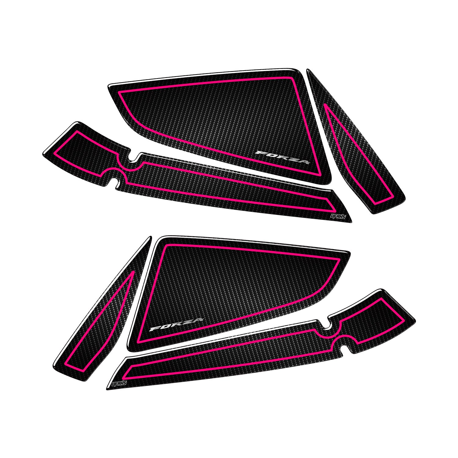 Honda Forza 250 Karbon Line Çanta Koruma Pad Seti (2018-2025) #renk_florasan pembe