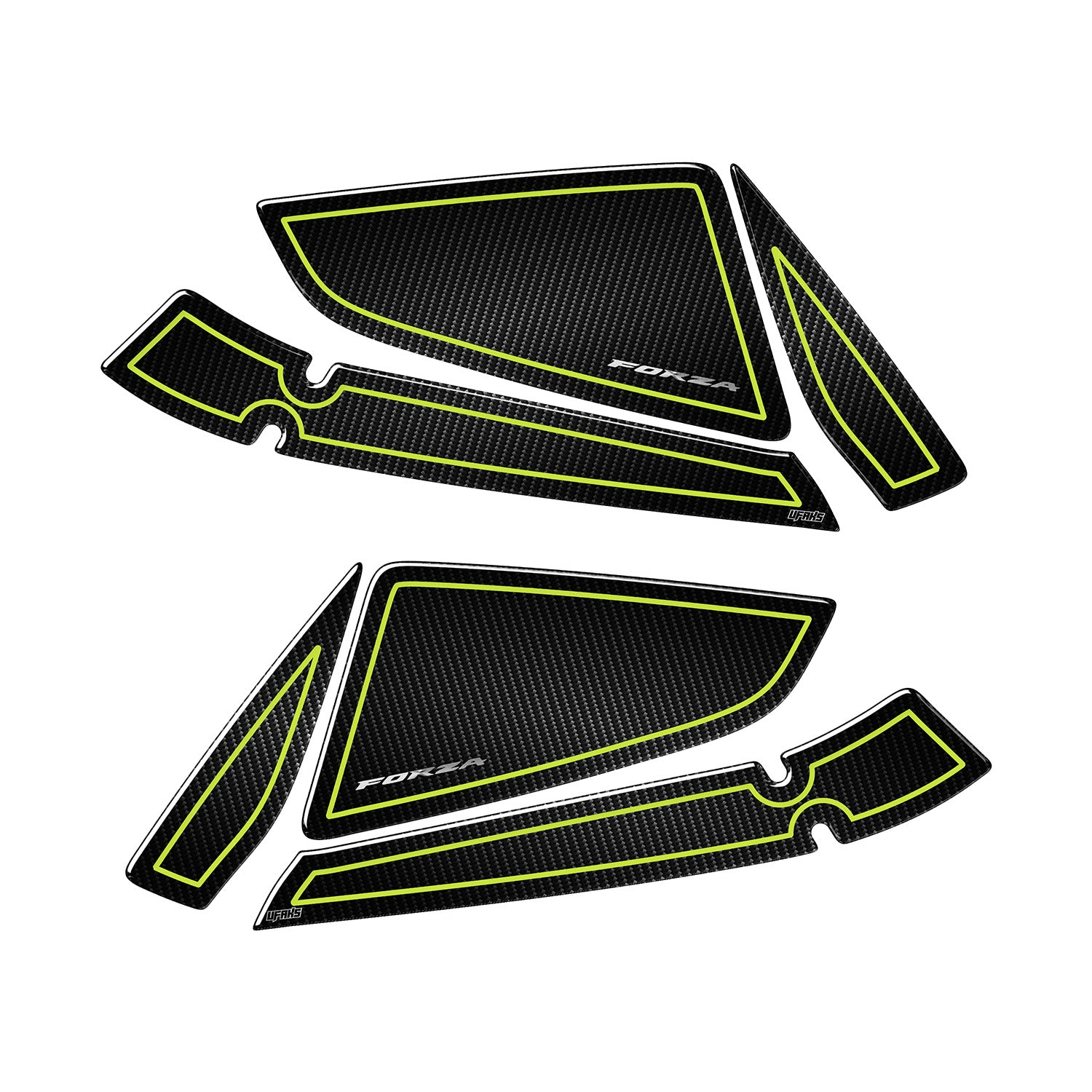 Honda Forza 250 Karbon Line Çanta Koruma Pad Seti (2018-2025) #renk_florasan sarı