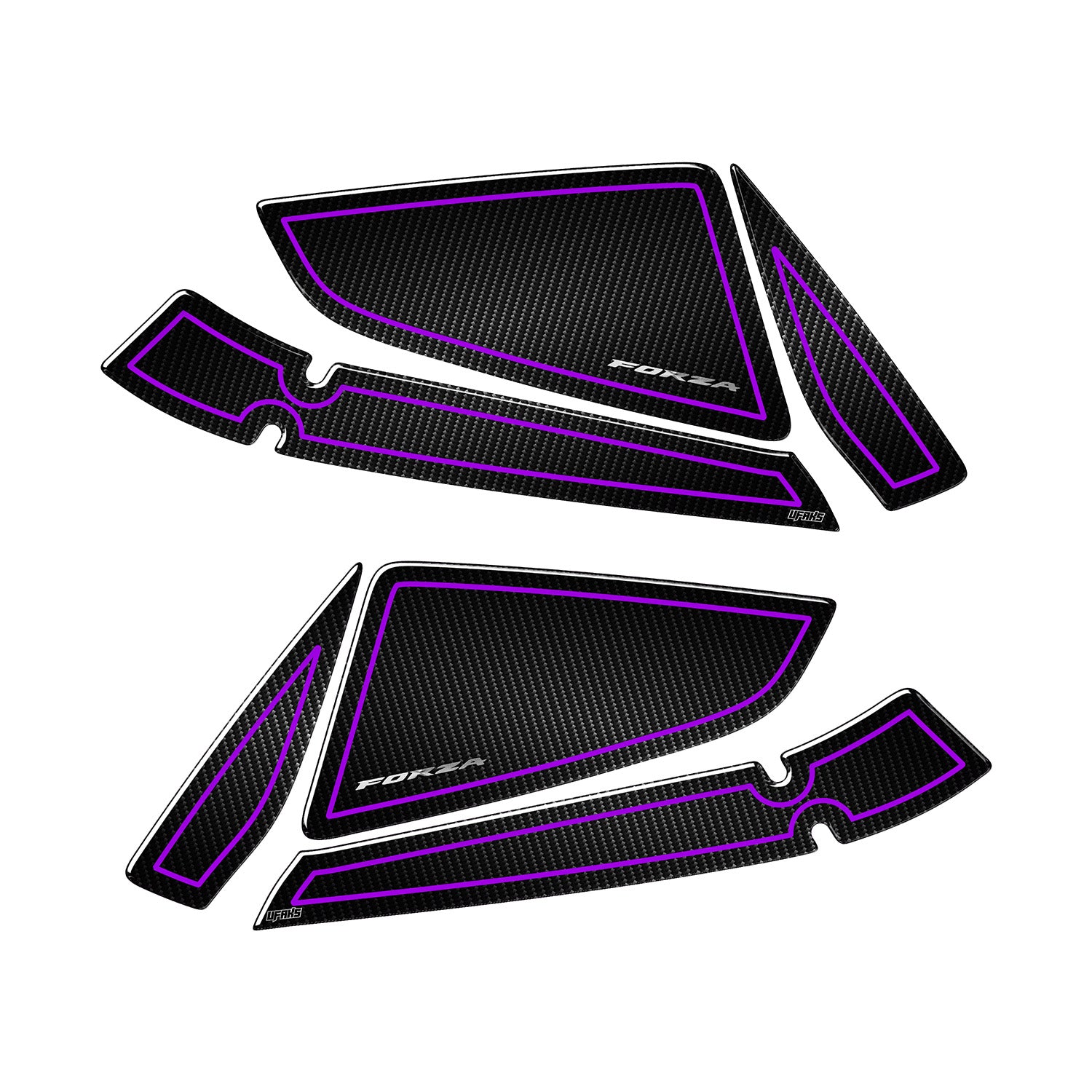 Honda Forza 250 Karbon Line Çanta Koruma Pad Seti (2018-2025) #renk_mor
