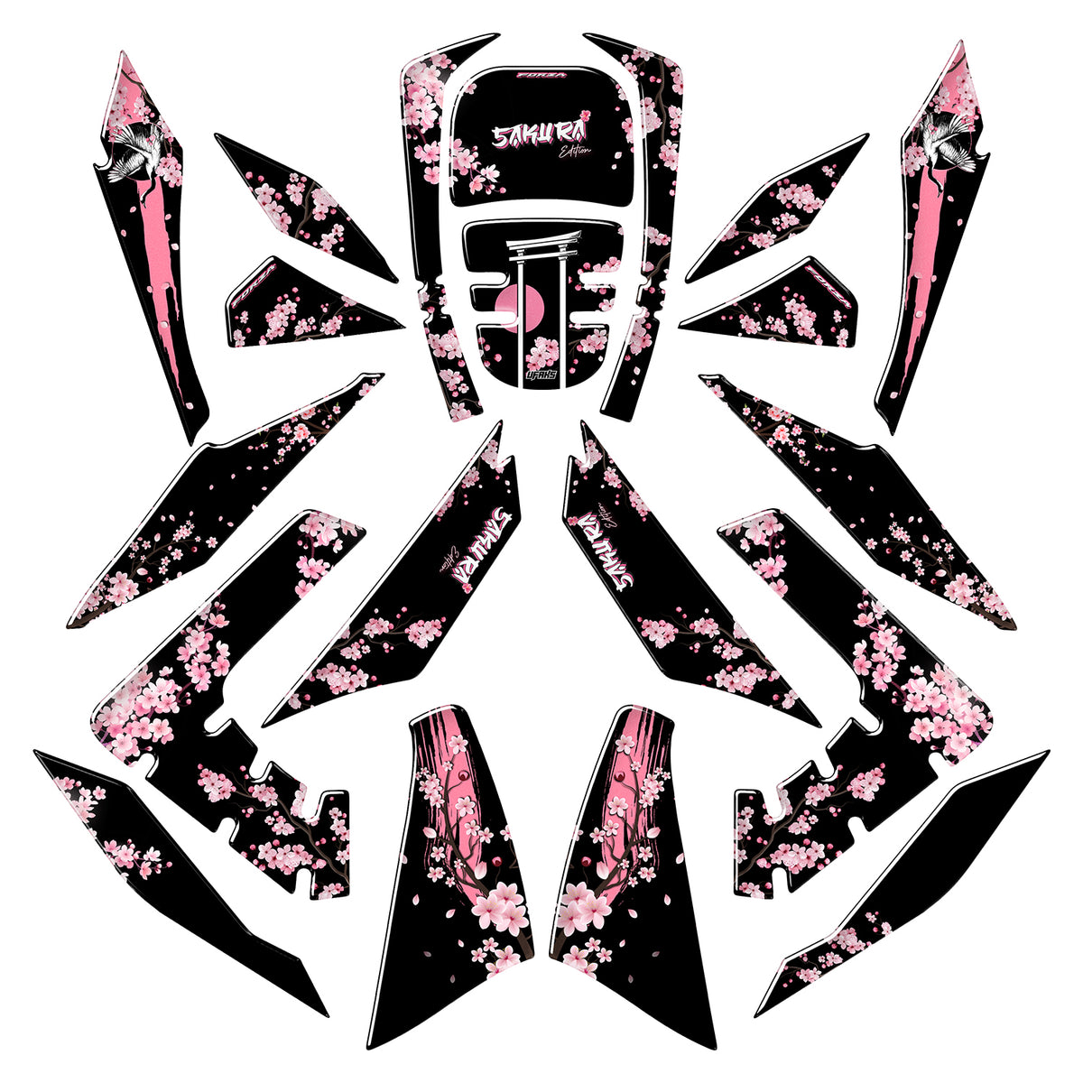 Honda Forza 250 Sakura Edition Tank Pad Full Set (2018-2026)