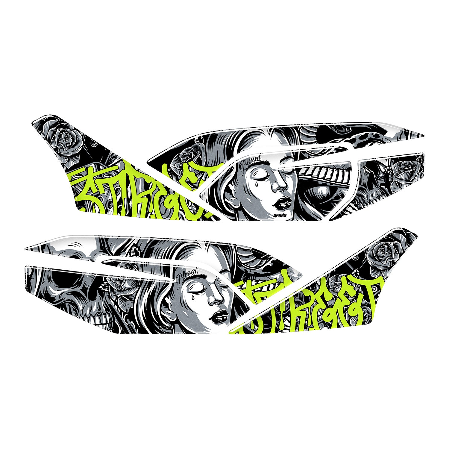 Honda PCX Barrio Divas Yan Pad Set (2021-2024) #renk_florasan sarı