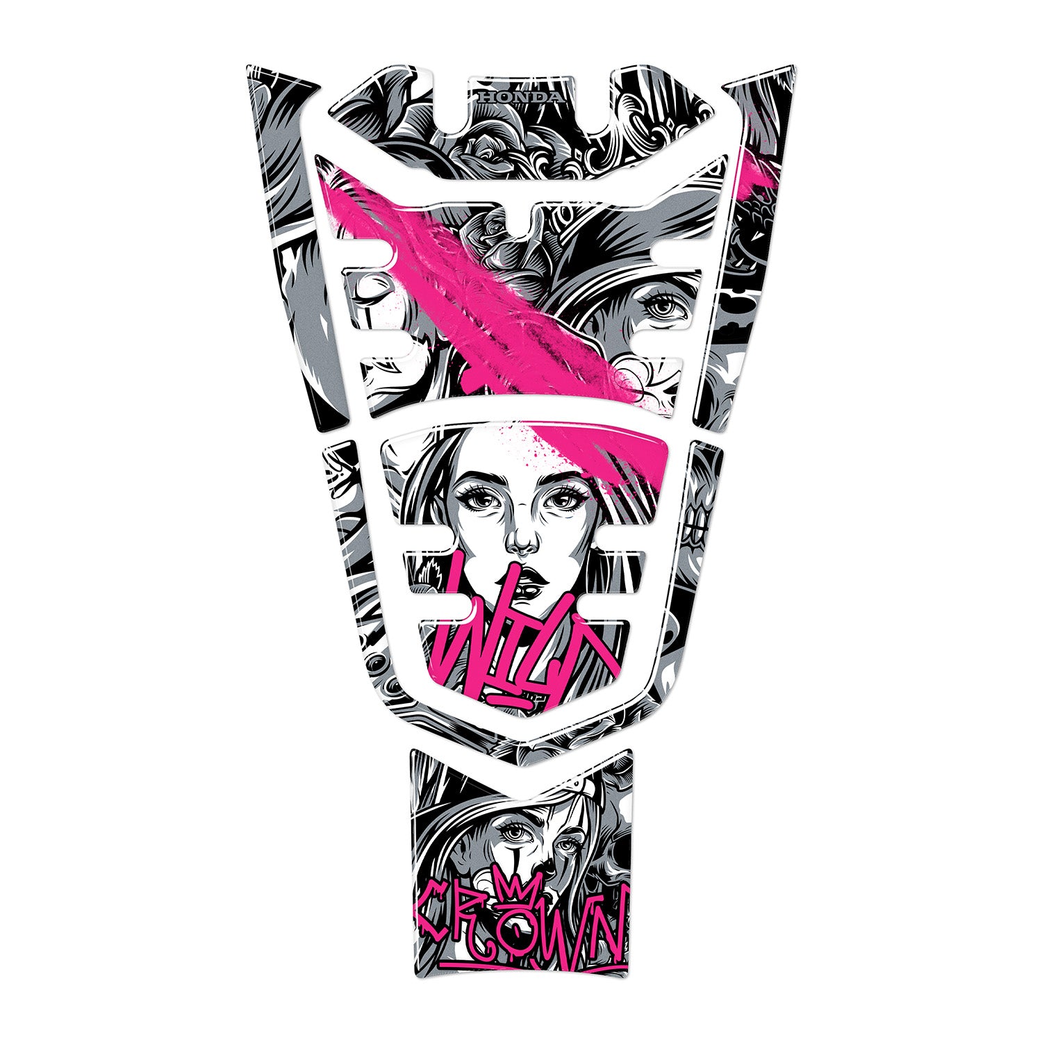 Honda PCX Barrio Divas Tank Pad (2021-2024) #renk_florasan pembe