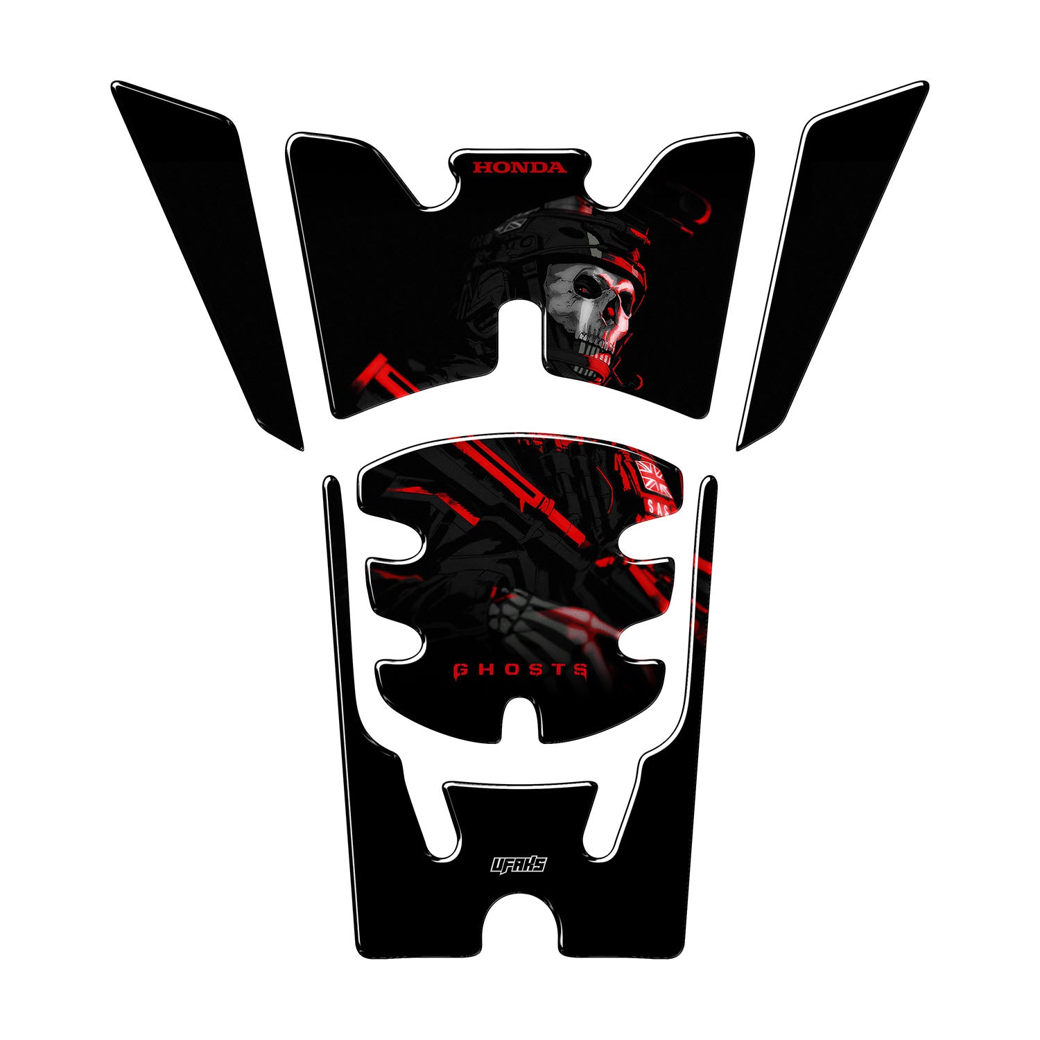 Honda PCX Ghost Tank Pad Set (2025) #renk_hellfire #set_depo pad