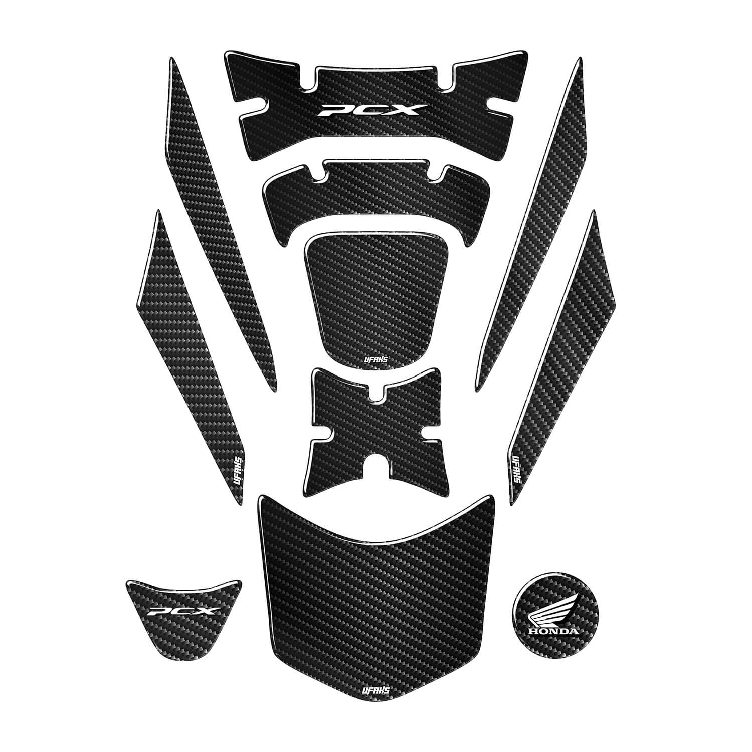 Honda PCX Karbon Tank Pad Set (2018-2020)