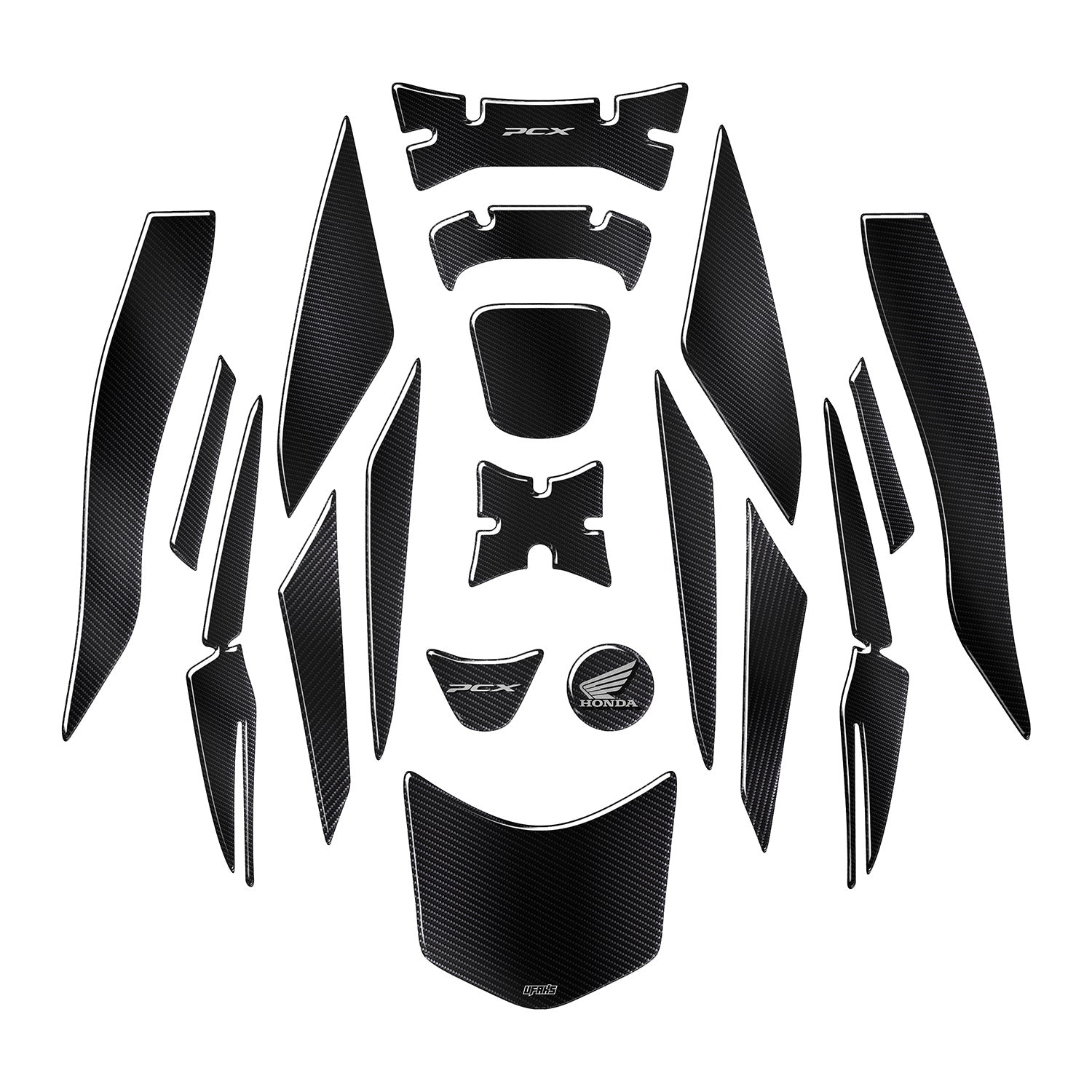 Honda PCX Karbon Tasarımlı Tank Pad Set (2018-2020)