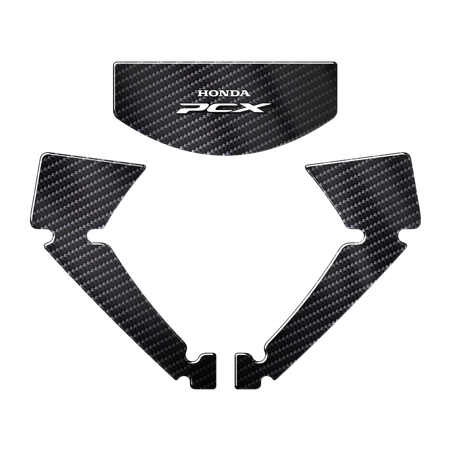 Honda PCX Karbon Tasarımlı Tank Pad Set (2025) #set_Gidon ve Çamurluk Seti