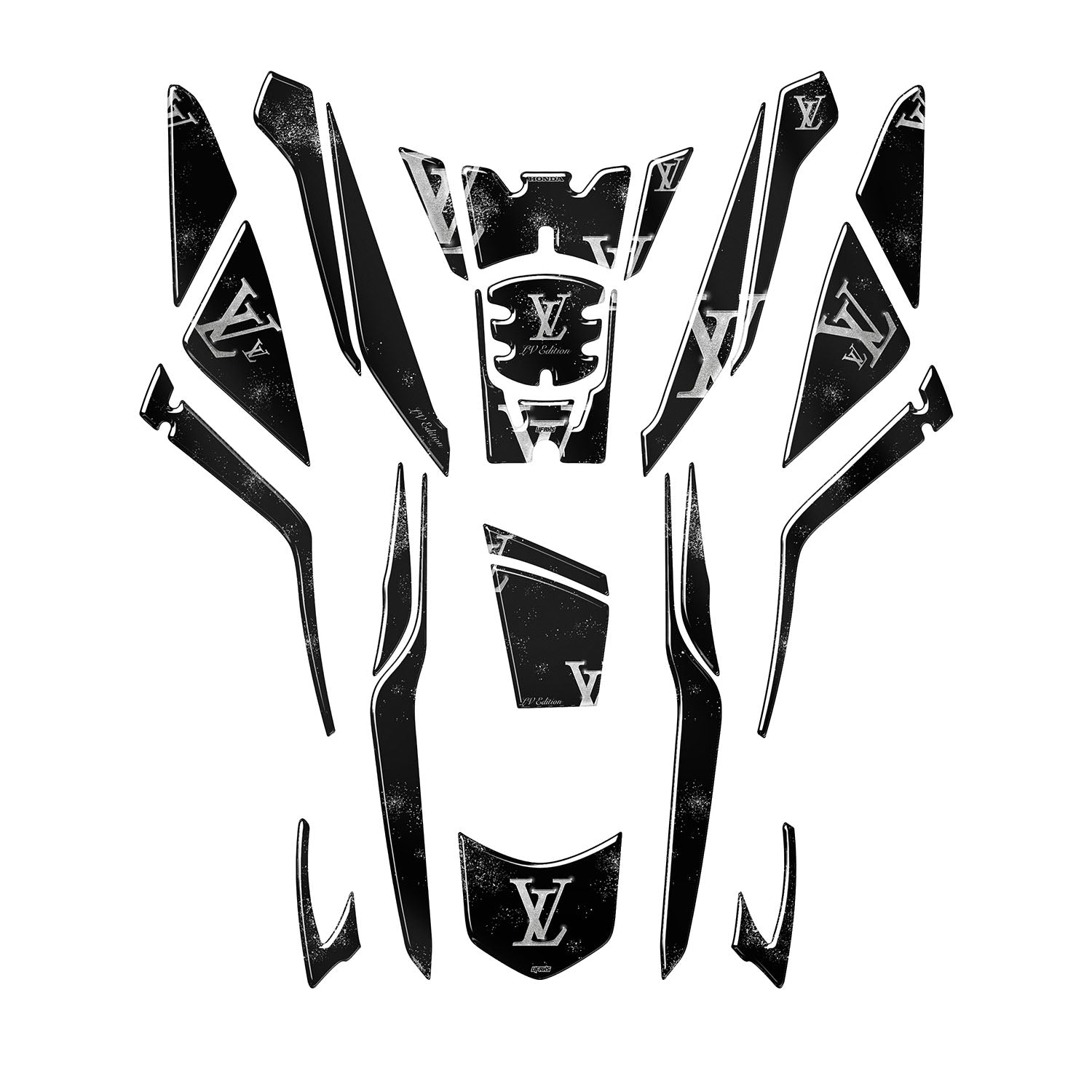 Honda PCX LV Tasarımlı Tank Pad Set (2025) #renk_gümüş #set_tank pad set