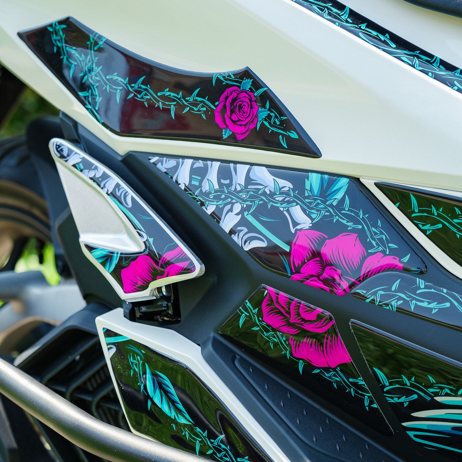 Honda PCX Raven & Rose Tank Pad Set (2025)