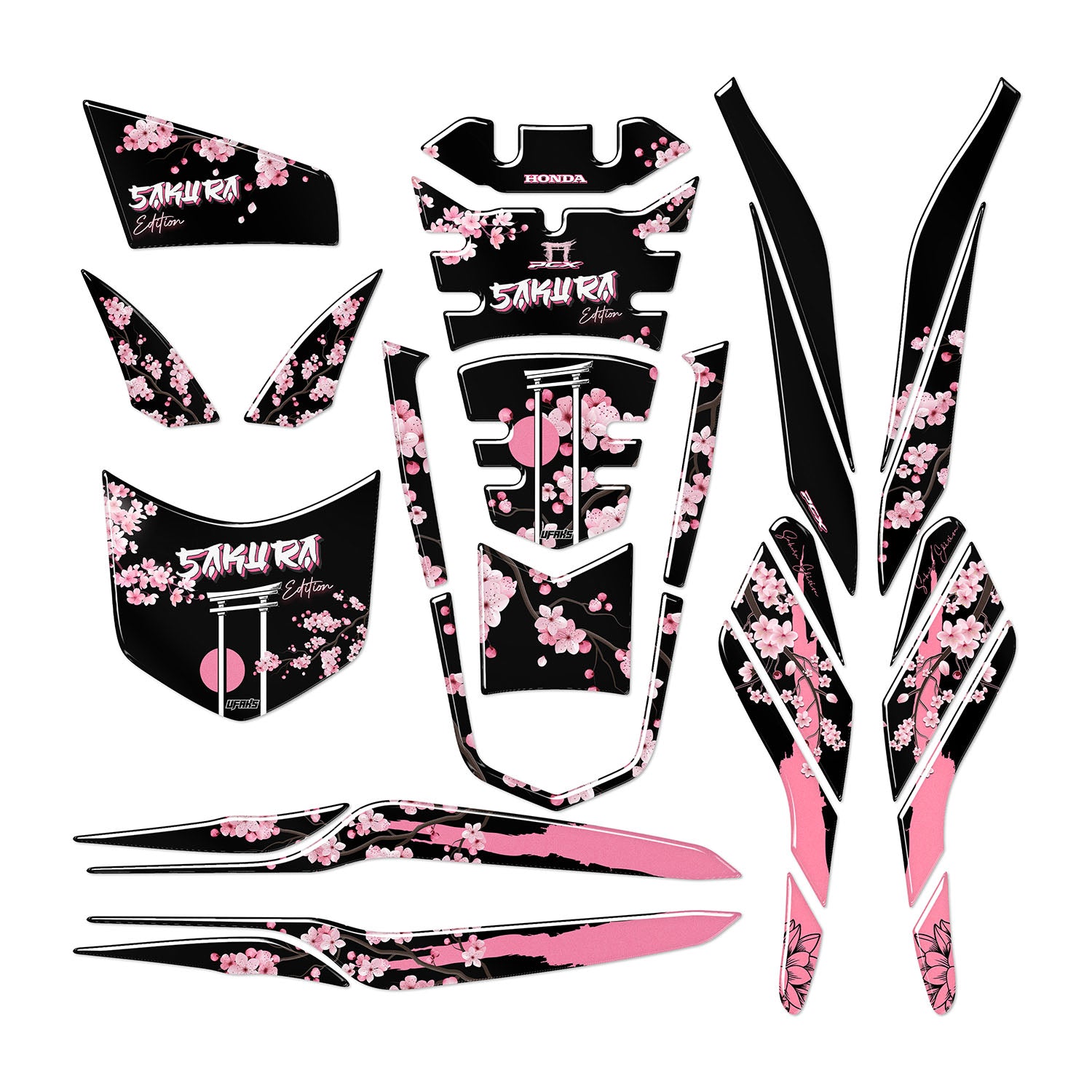 Honda PCX Sakura Edition Tank Pad Set (2021-2024)
