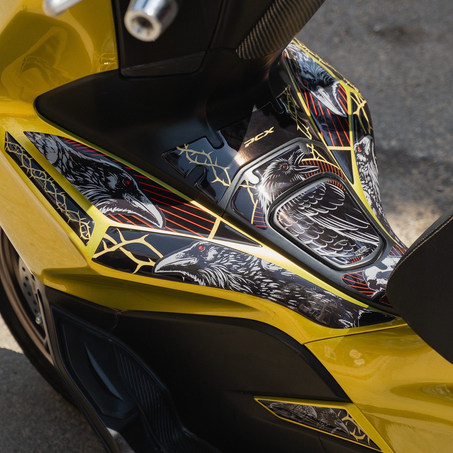 Honda PCX Scarlet Wing Tank Pad Set (2018-2020)