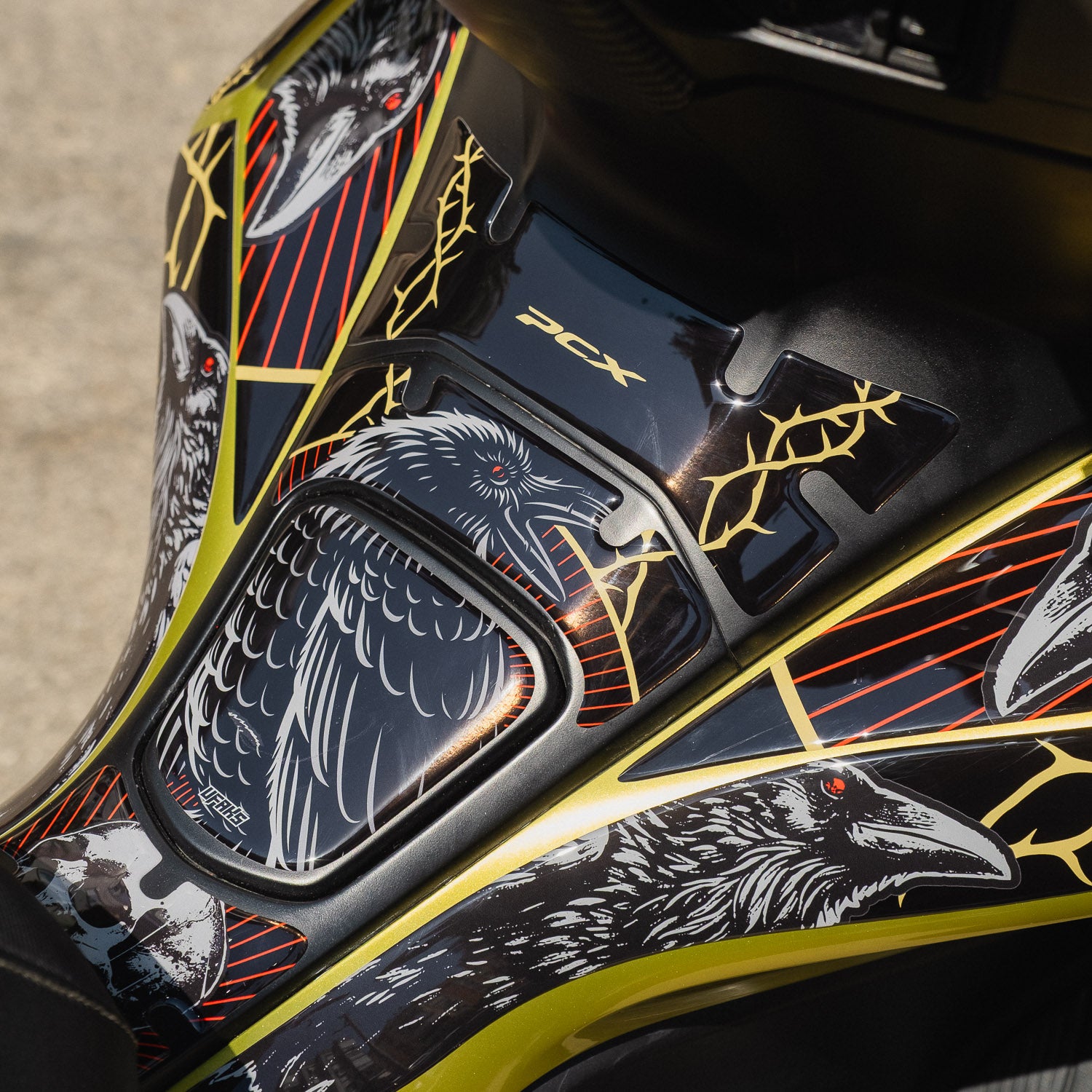 Honda PCX Scarlet Wing Tank Pad Set (2018-2020)