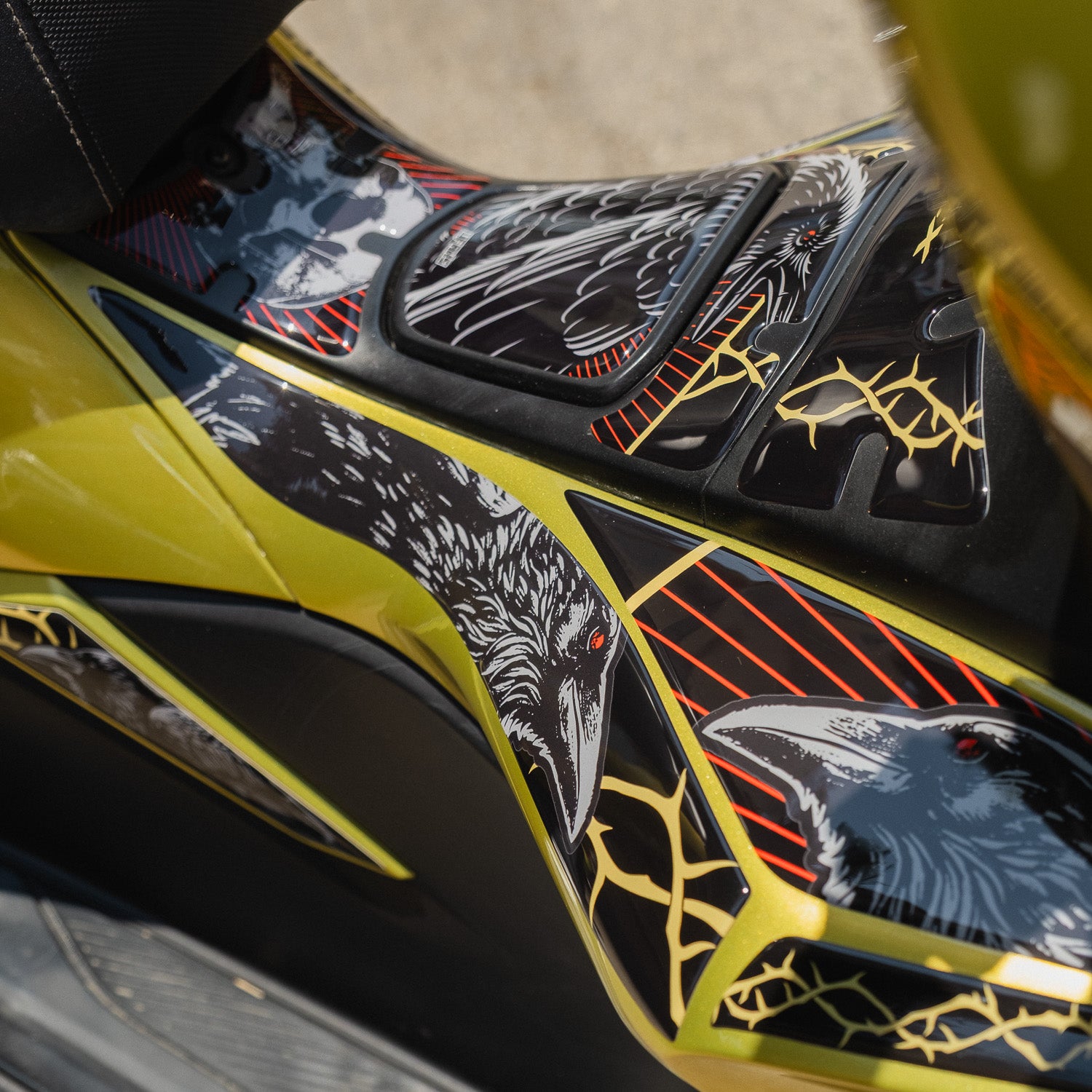 Honda PCX Scarlet Wing Tank Pad Set (2018-2020)