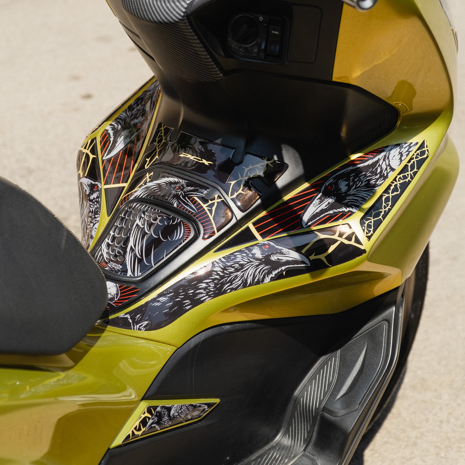 Honda PCX Scarlet Wing Tank Pad Set (2018-2020)